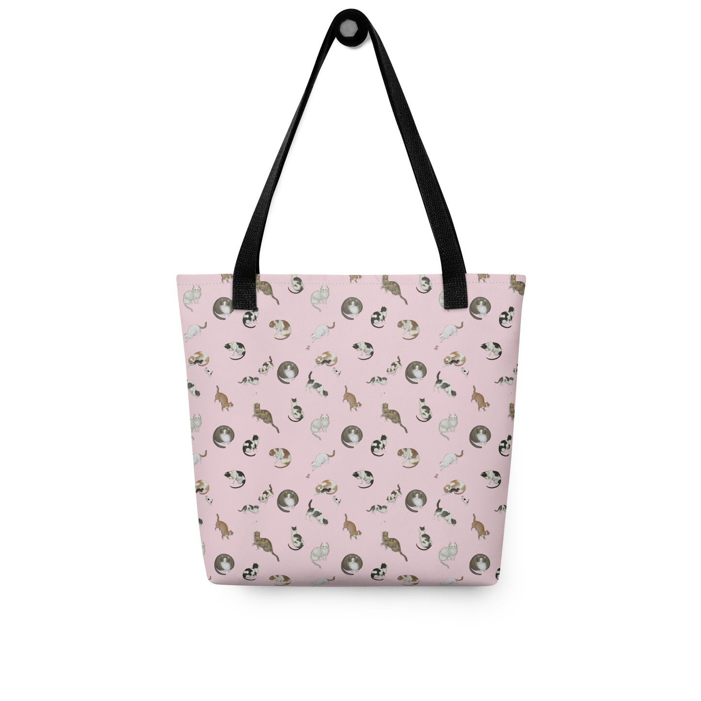 Cats And Butterflies Of Longevity｜Tote bag｜Pale pinkish gray