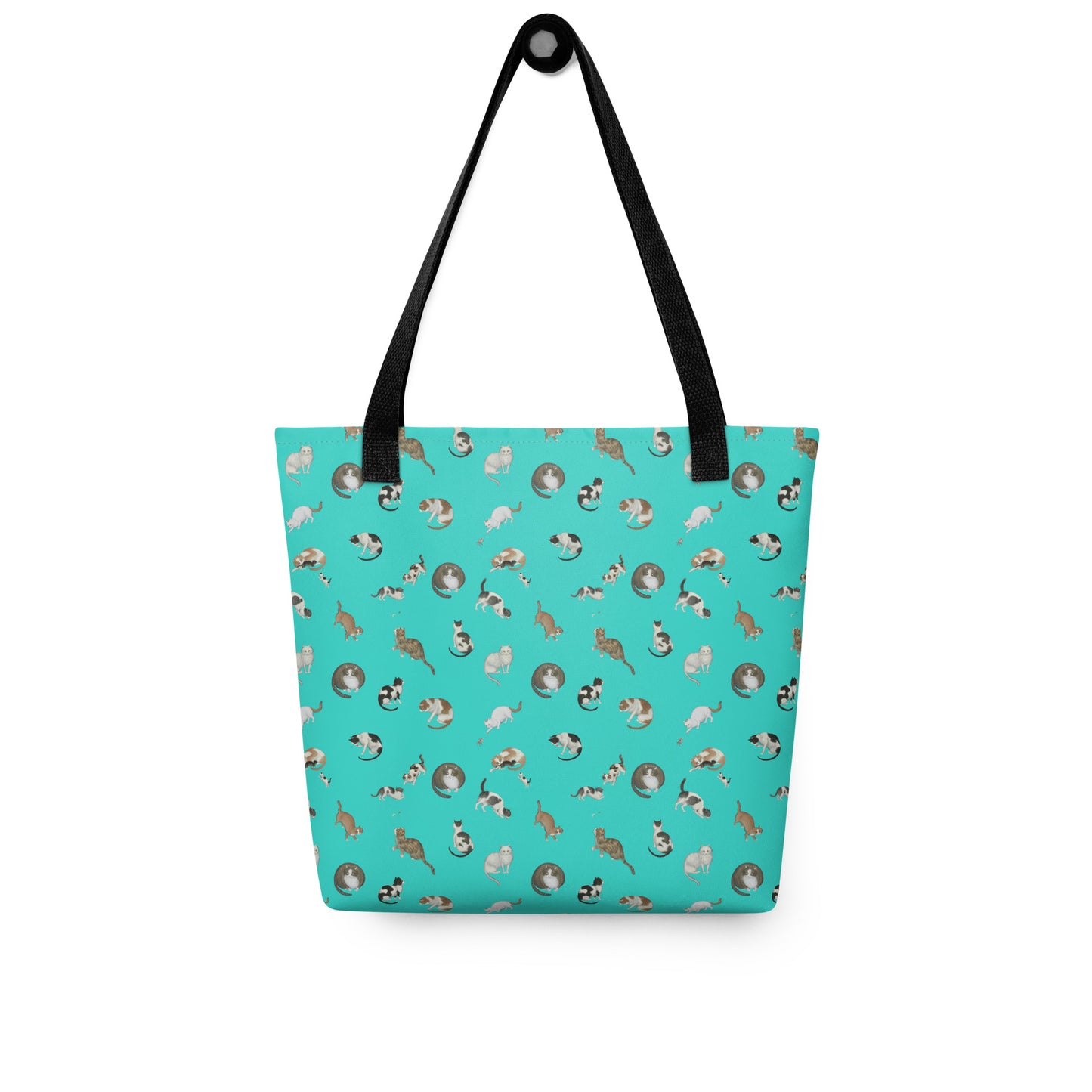 Cats And Butterflies Of Longevity｜Tote bag｜Turquoise