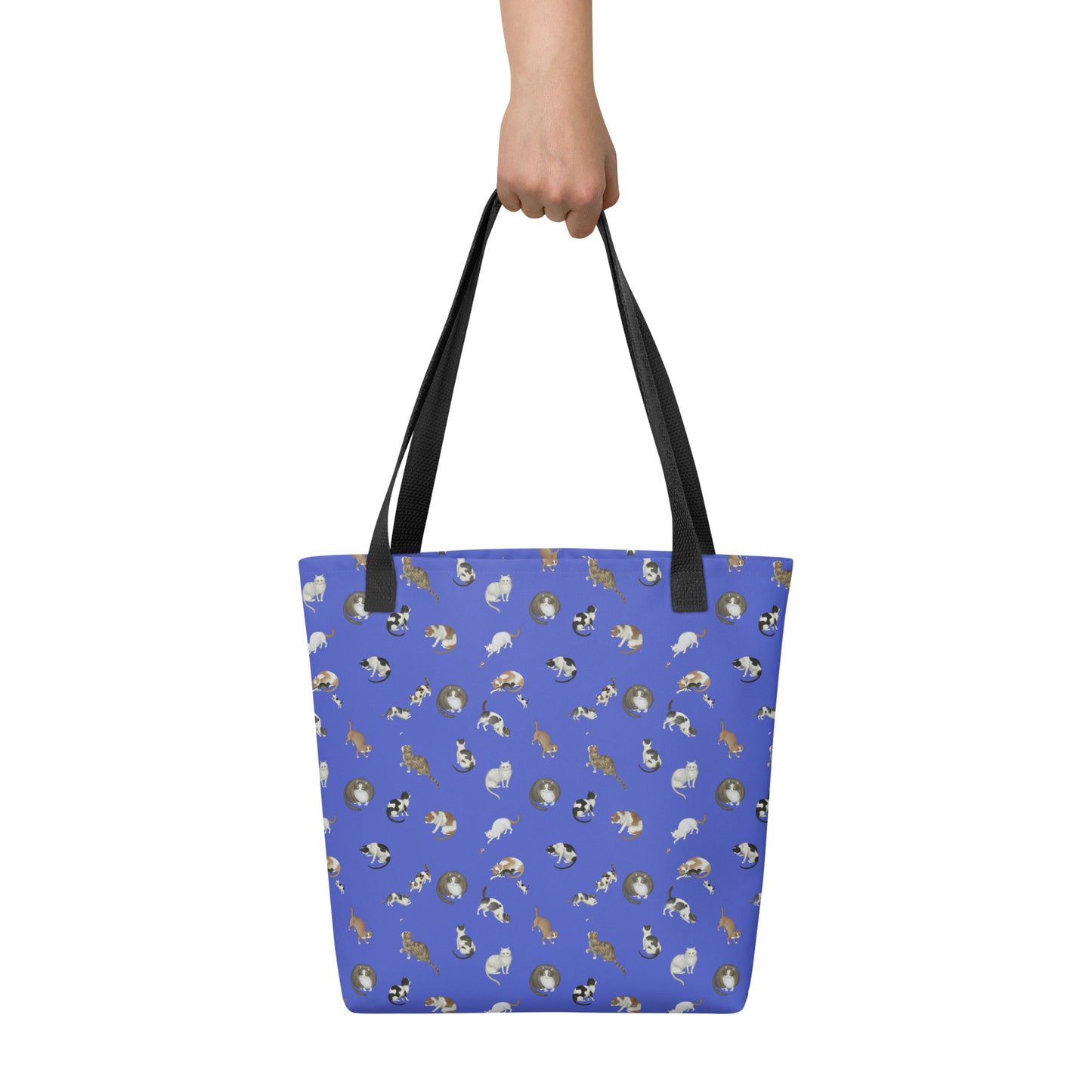 Cats And Butterflies Of Longevity｜Tote bag｜Royal blue