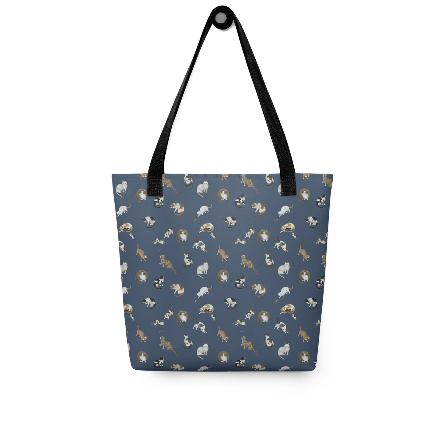 Cats And Butterflies Of Longevity｜Tote bag｜Dark blue