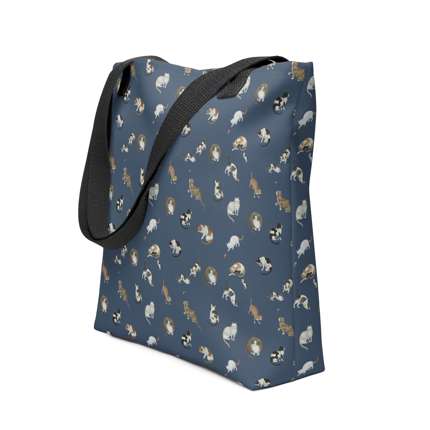 Cats And Butterflies Of Longevity｜Tote bag｜Dark blue