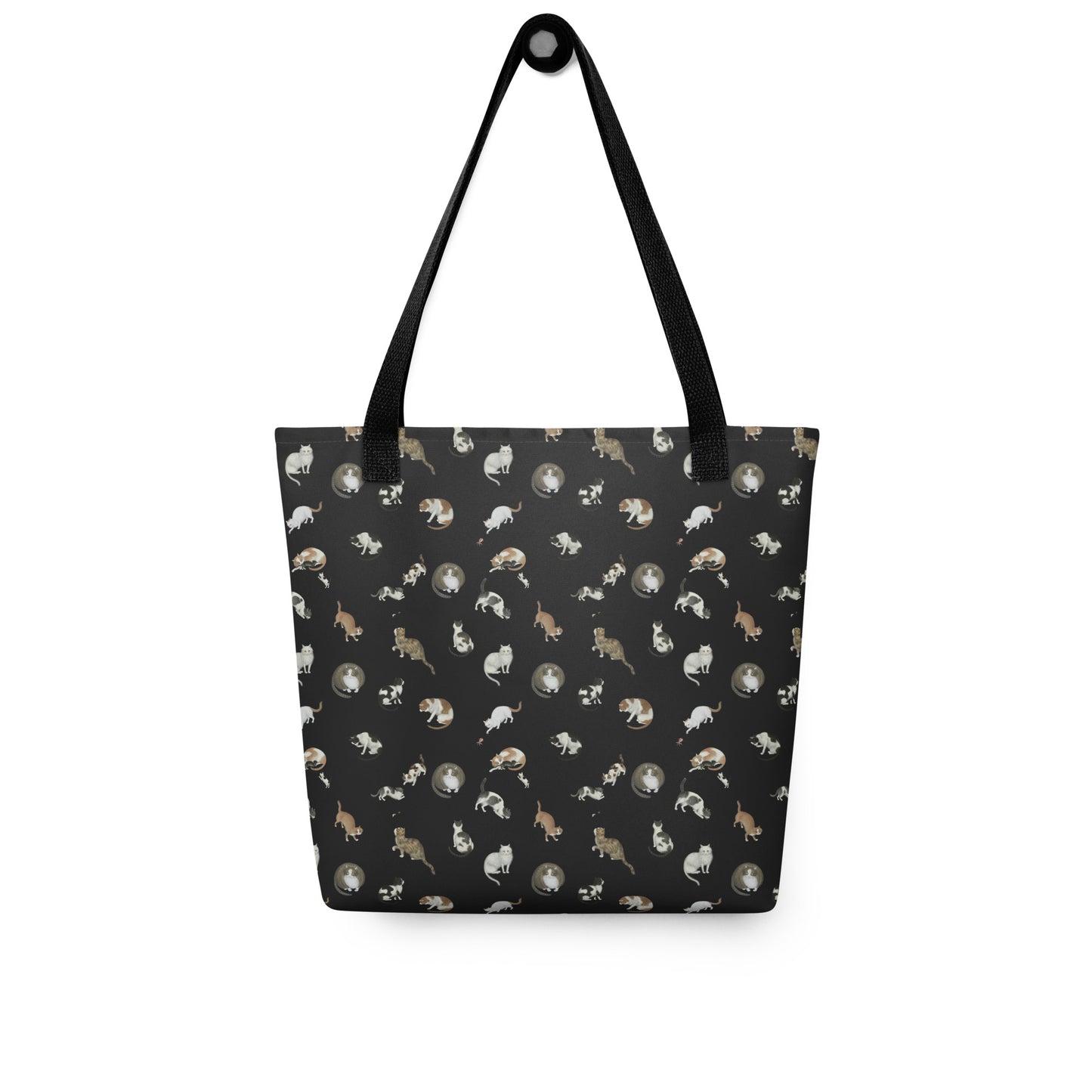 Cats And Butterflies Of Longevity｜Tote bag｜Black