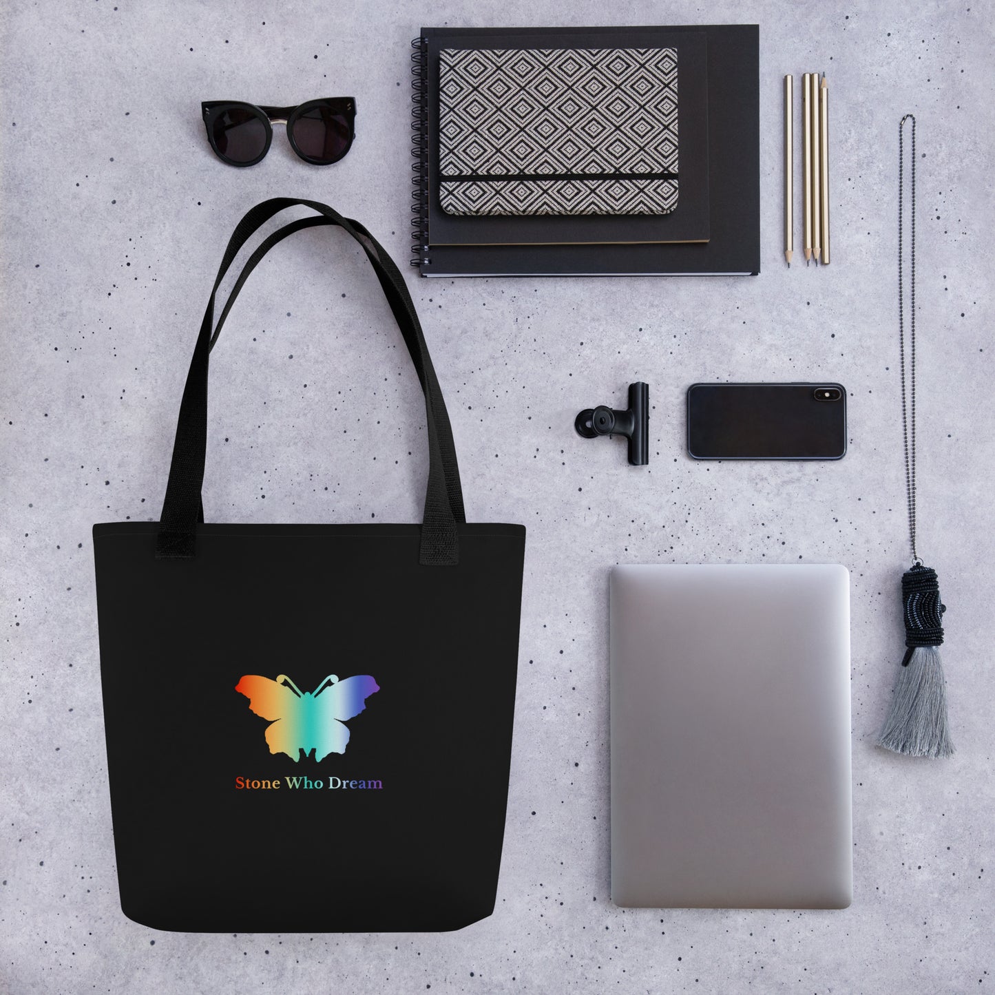 Logo collection｜Tote bag｜Rainbow on Black