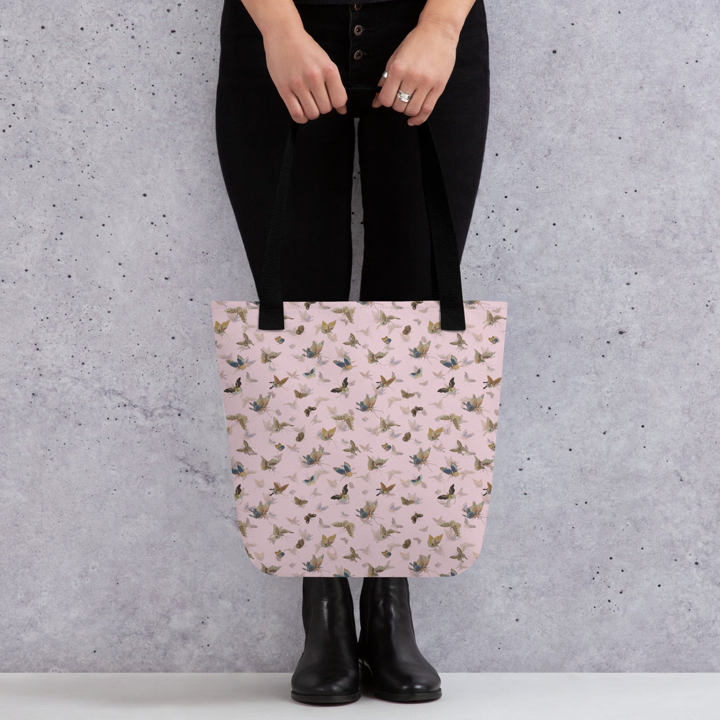 Butterfly dancing｜Tote bag｜Pale pinkish gray