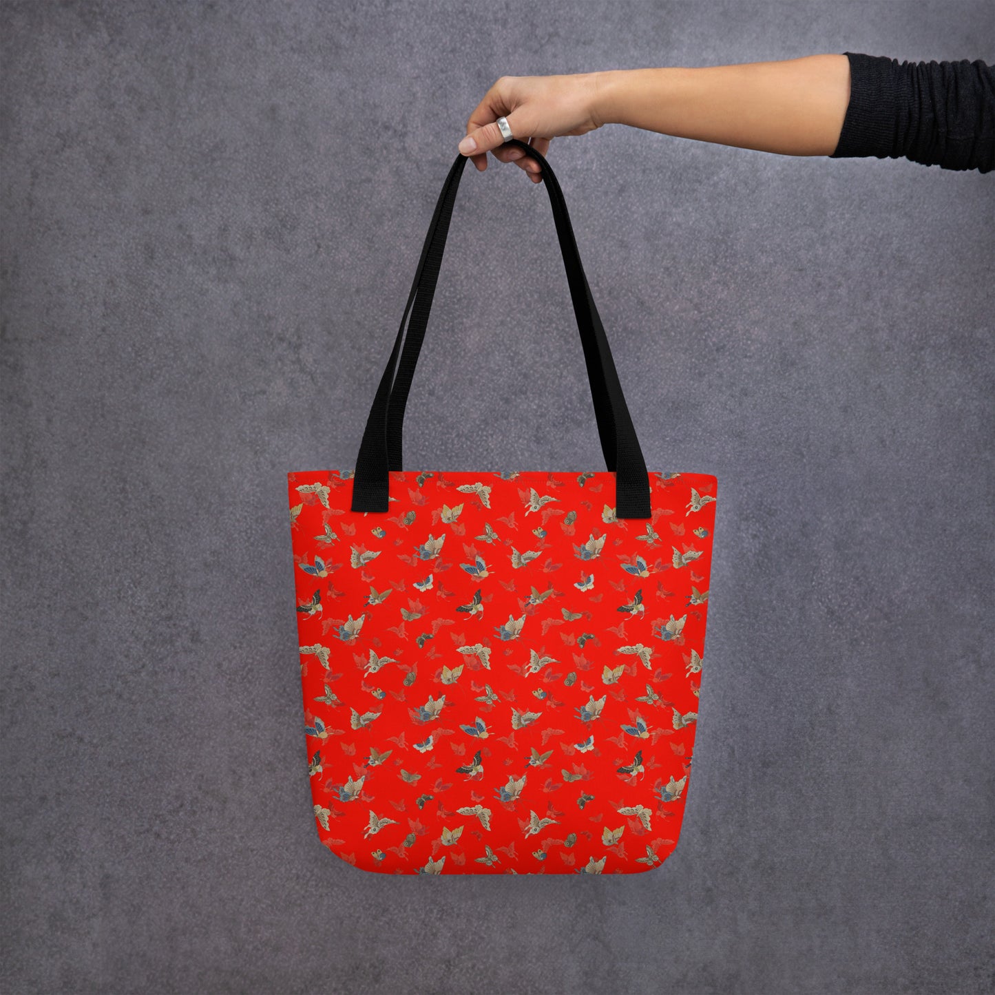 Butterfly dancing｜Tote bag｜Garnet red