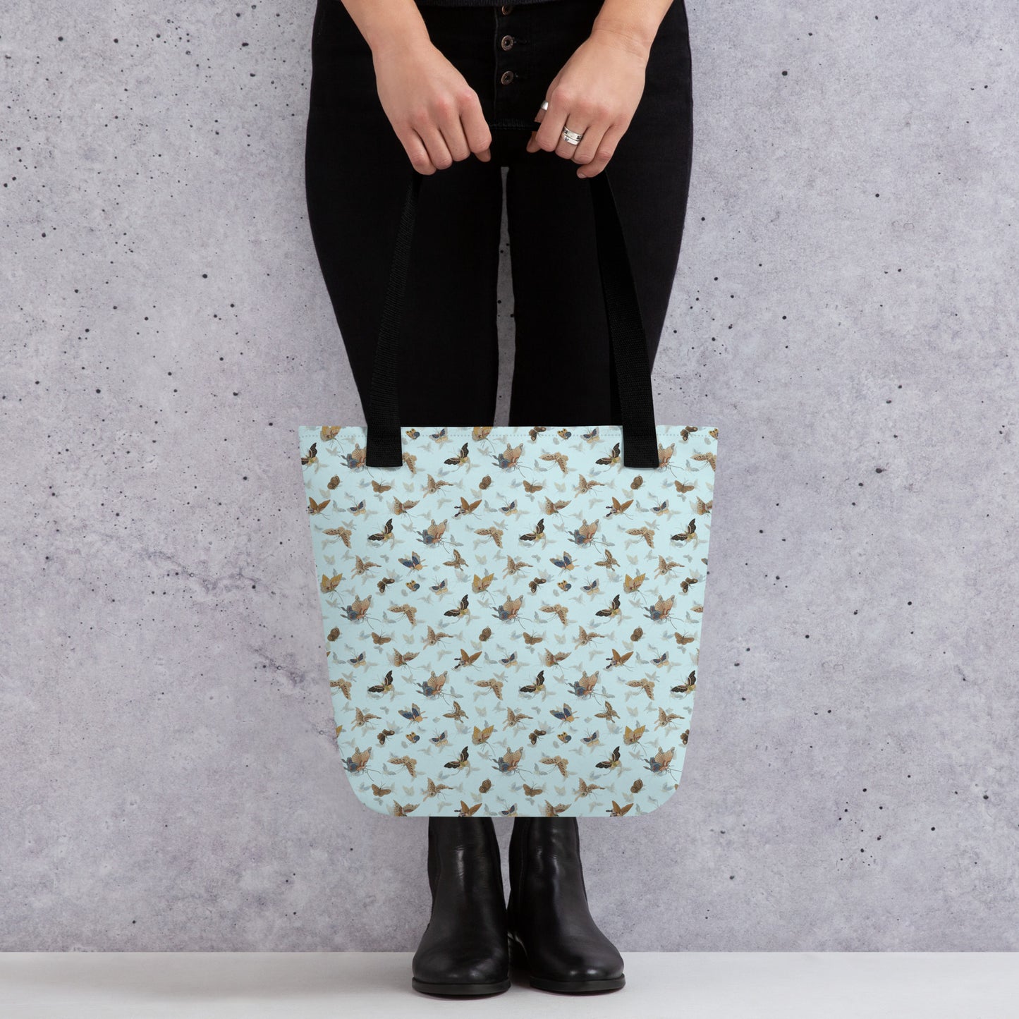 Butterfly dancing｜Tote bag｜Aqua blue