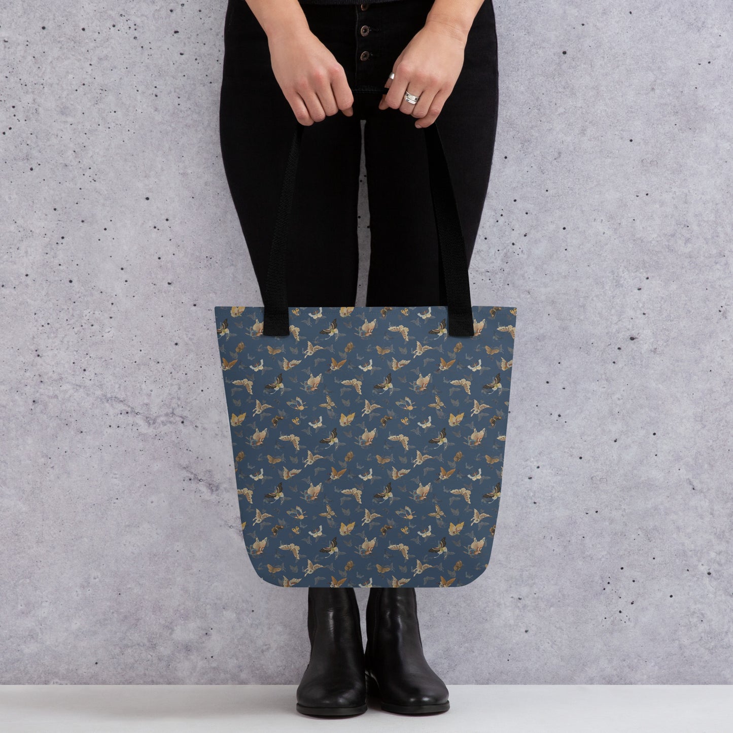 Butterfly dancing｜Tote bag｜Dark blue