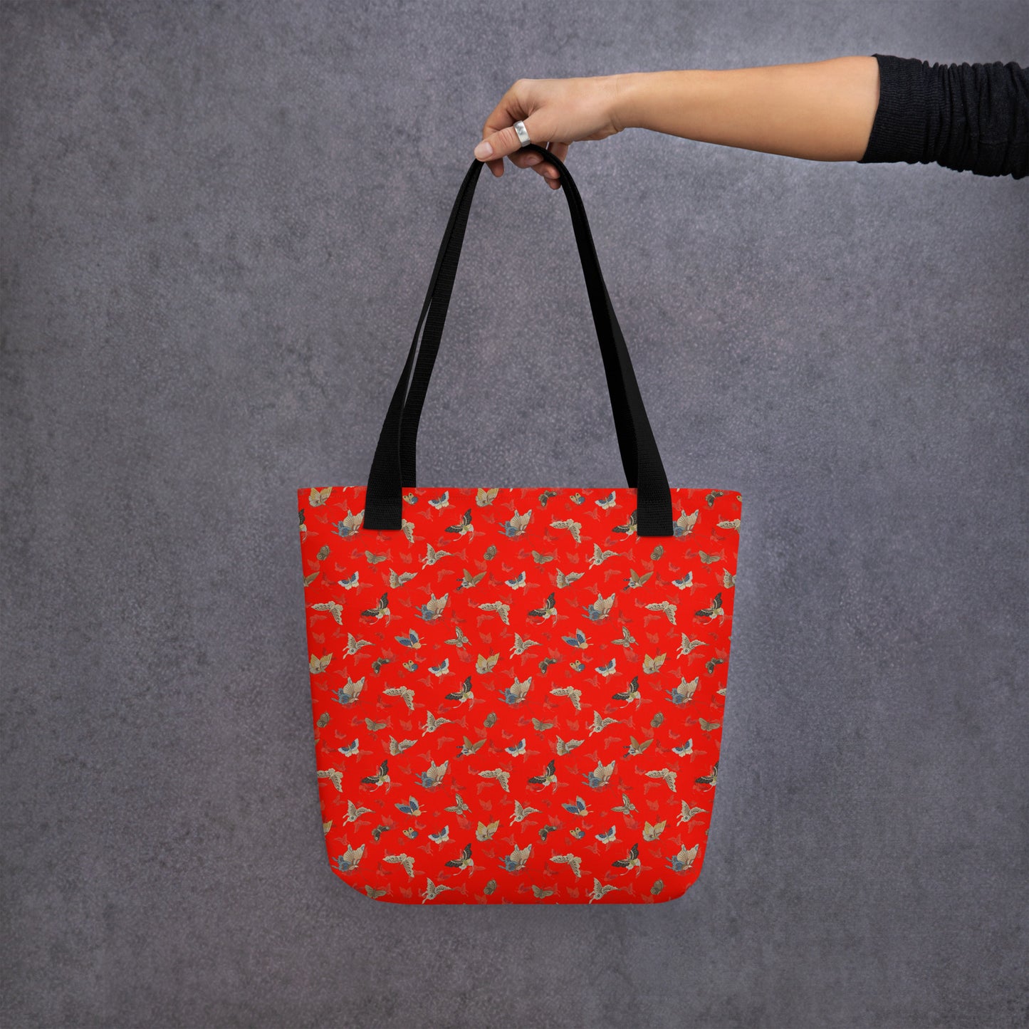 Butterfly dancing｜Tote bag｜Garnet red