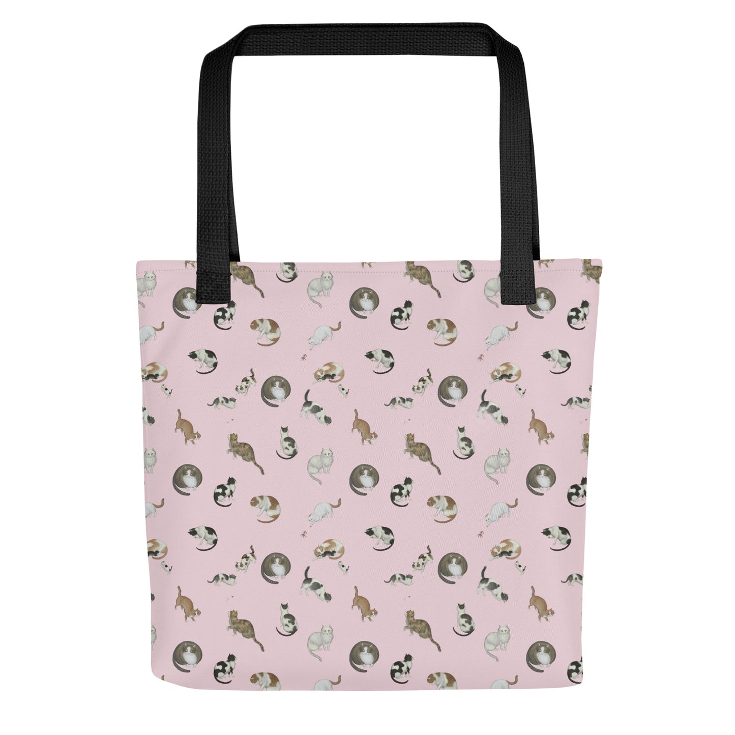 Cats And Butterflies Of Longevity｜Tote bag｜Pale pinkish gray