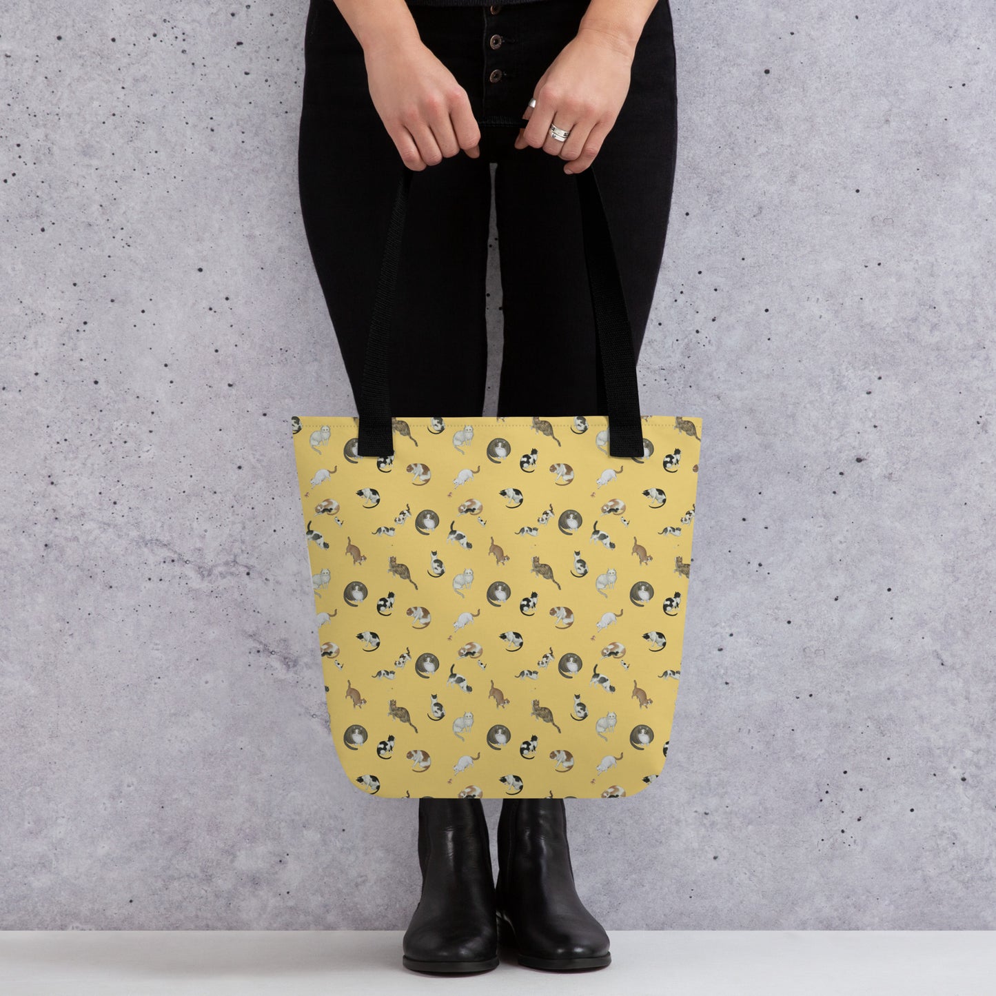 Cats And Butterflies Of Longevity｜Tote bag｜Gold