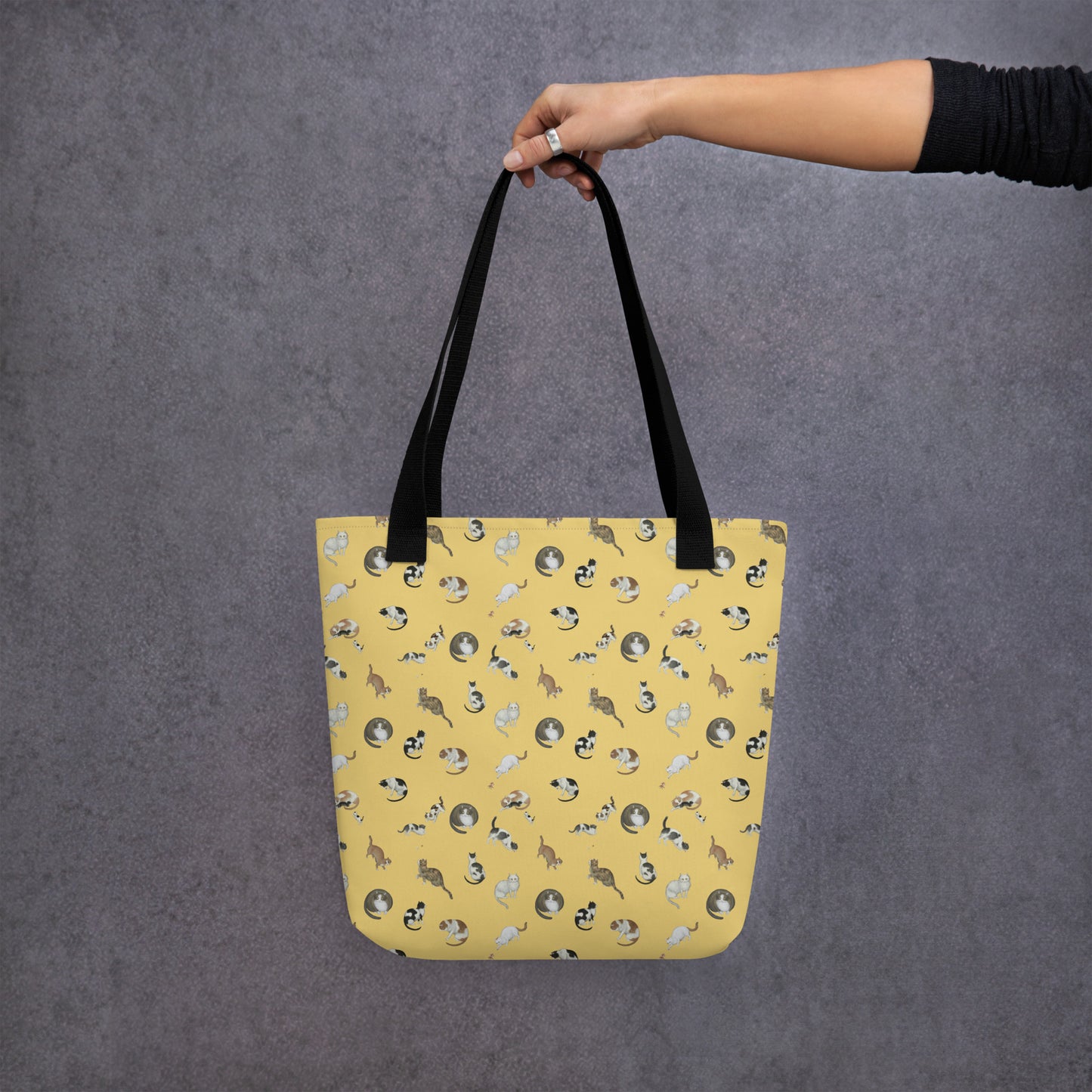 Cats And Butterflies Of Longevity｜Tote bag｜Gold