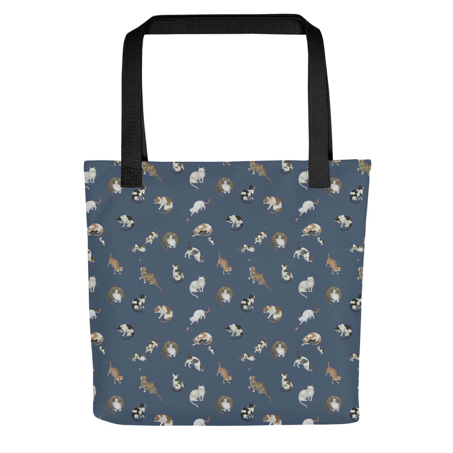 Cats And Butterflies Of Longevity｜Tote bag｜Dark blue