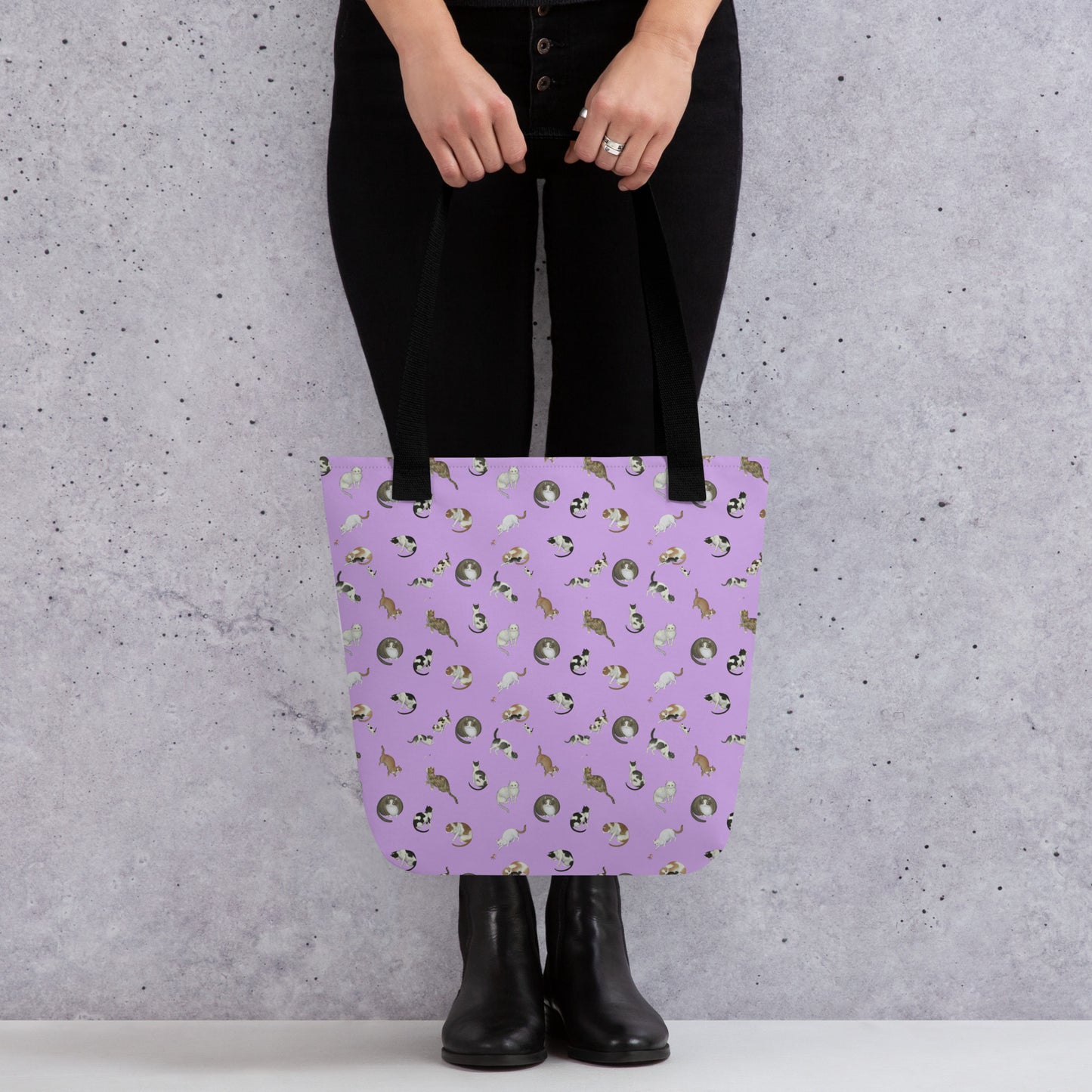 Cats And Butterflies Of Longevity｜Tote bag｜Lilac