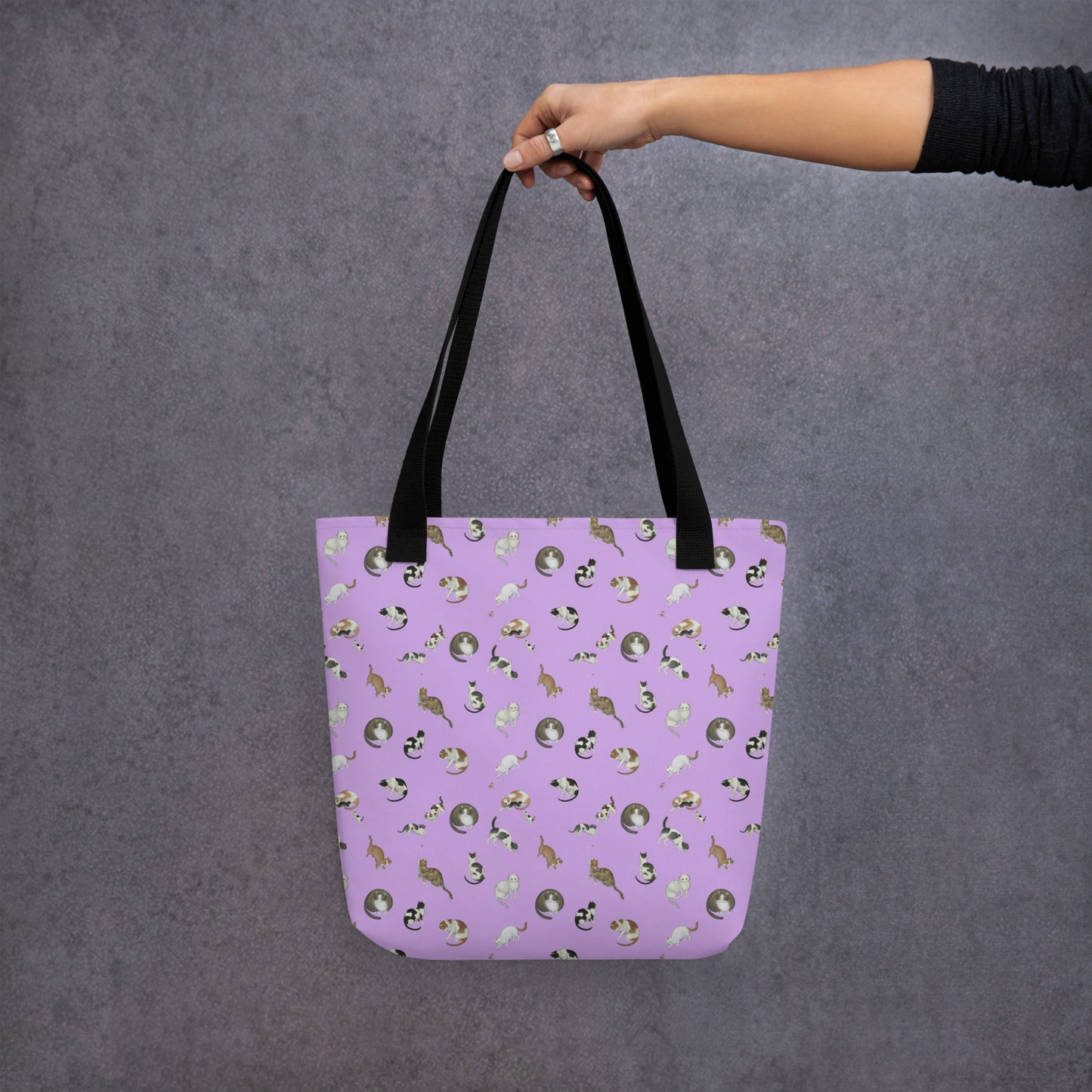 Cats And Butterflies Of Longevity｜Tote bag｜Lilac