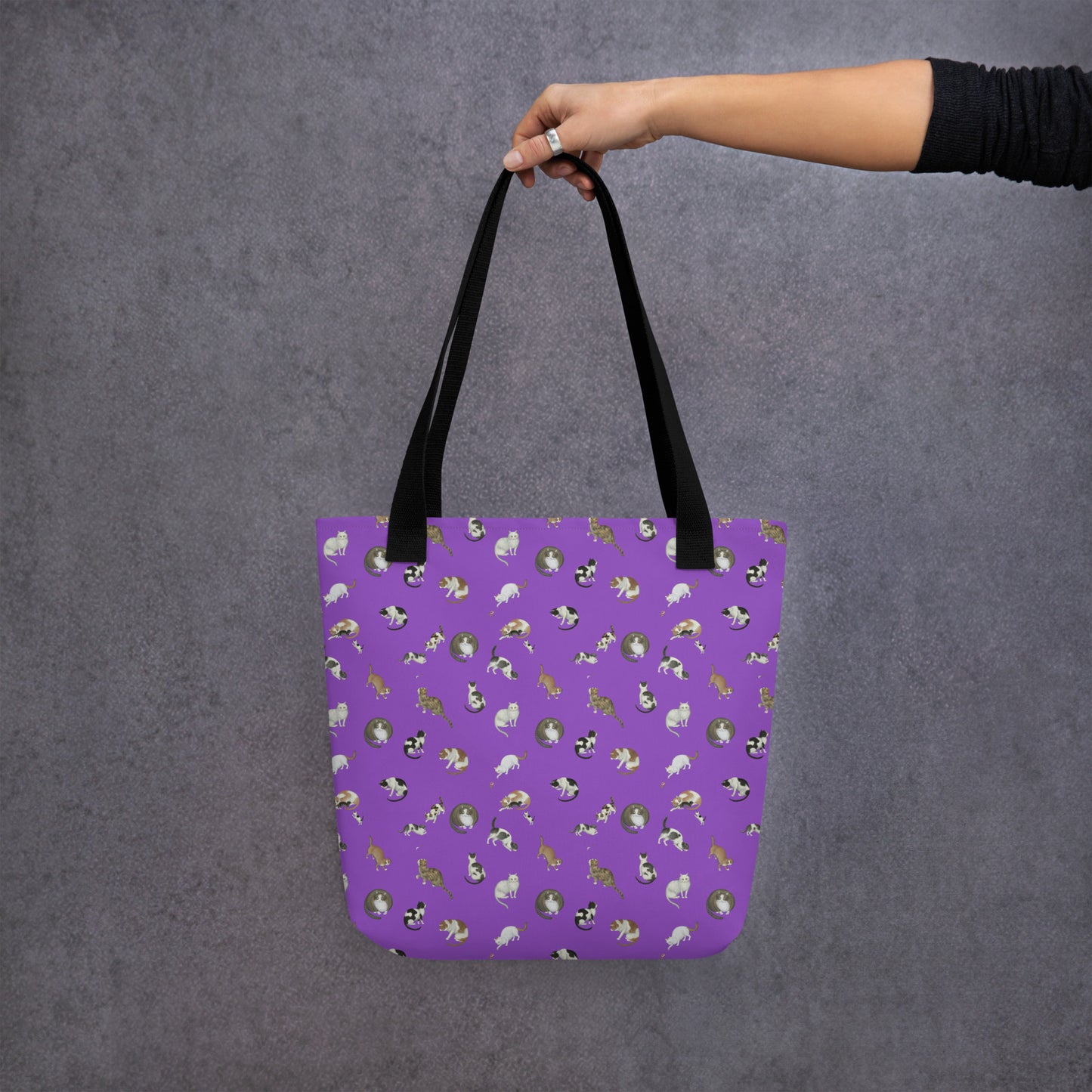 Cats And Butterflies Of Longevity｜Tote bag｜Purple