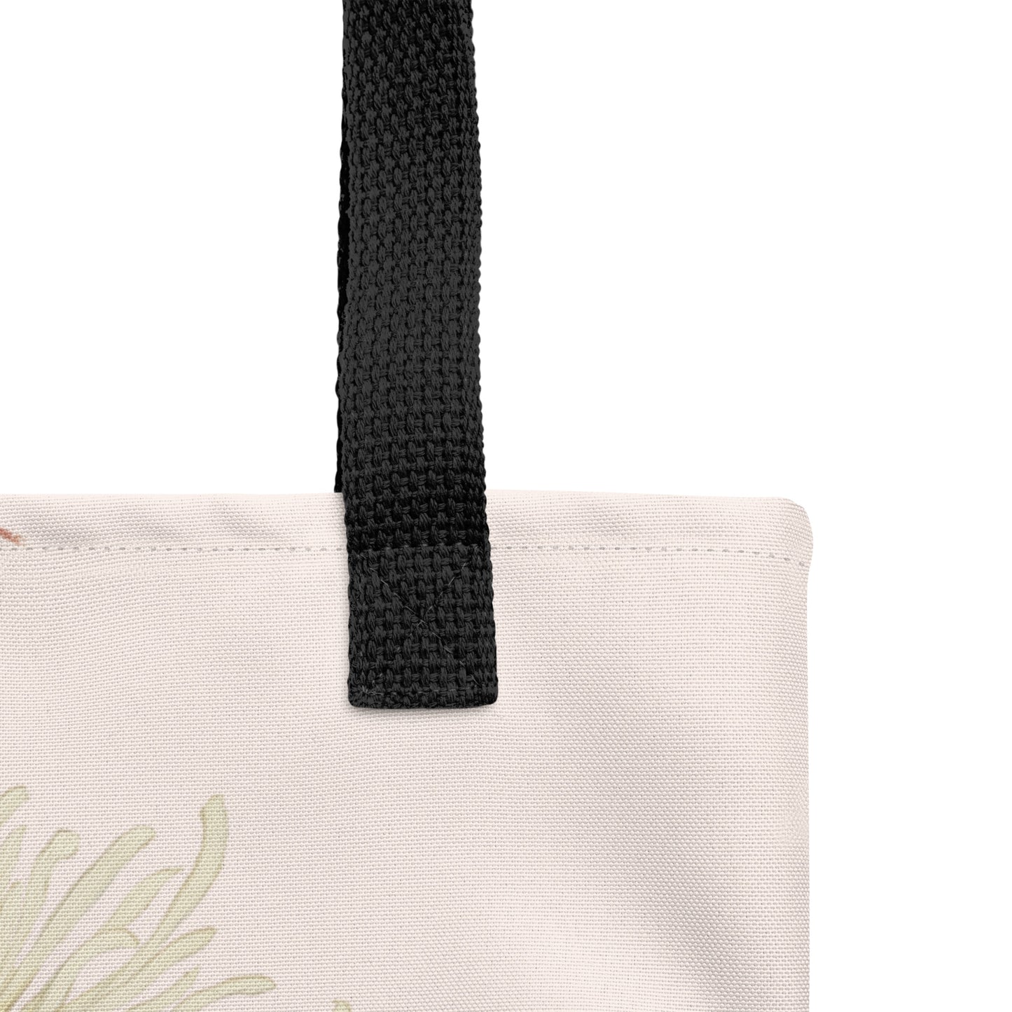 The Spirit of Flowers in Twelve Months｜Blooming Chrysanthemum and Maple Leaves｜Tote bag｜Fish belly white