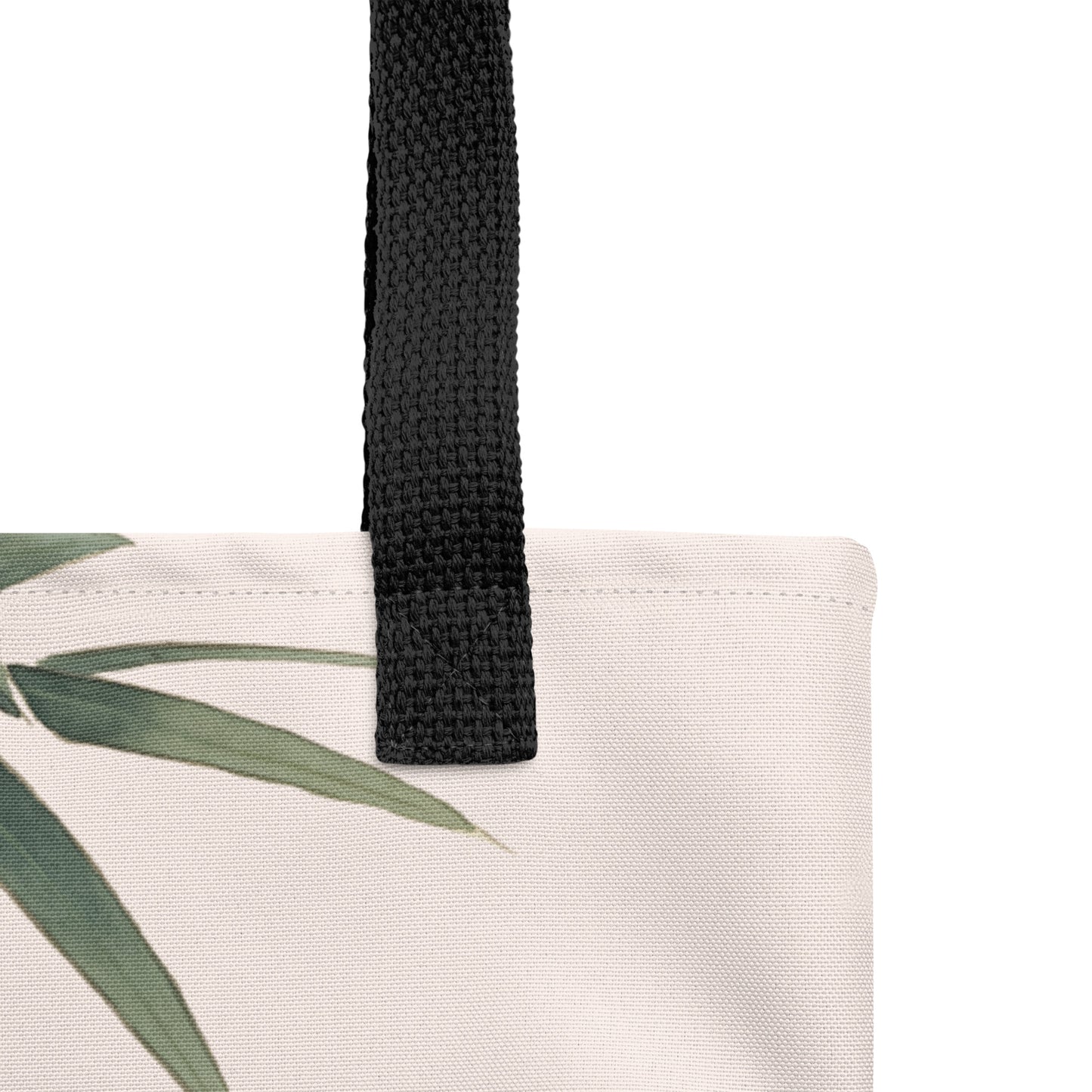 The Spirit of Flowers in Twelve Months｜Crimson Plum Blossom and Lush Green Bamboo｜Tote bag｜Fish belly white