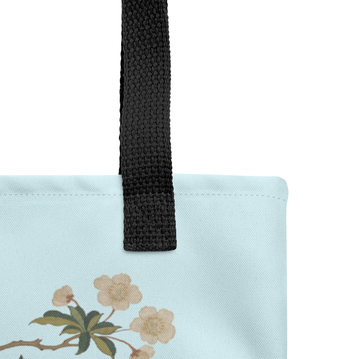 Kesi Flower Album｜Plum Blossoms and Butterfly｜Tote bag｜Aqua blue