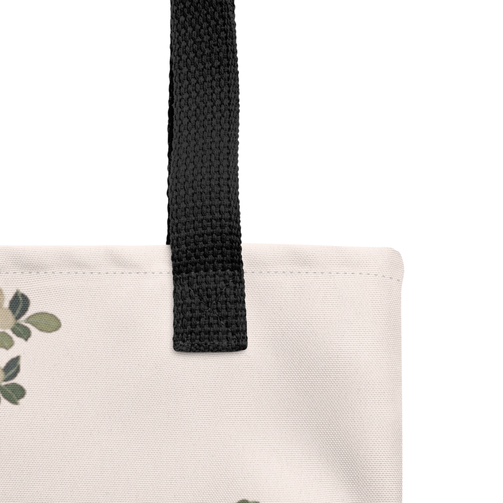 Kesi Flower Album｜White Plum Blossoms and Butterfly｜Tote bag｜Fish belly white