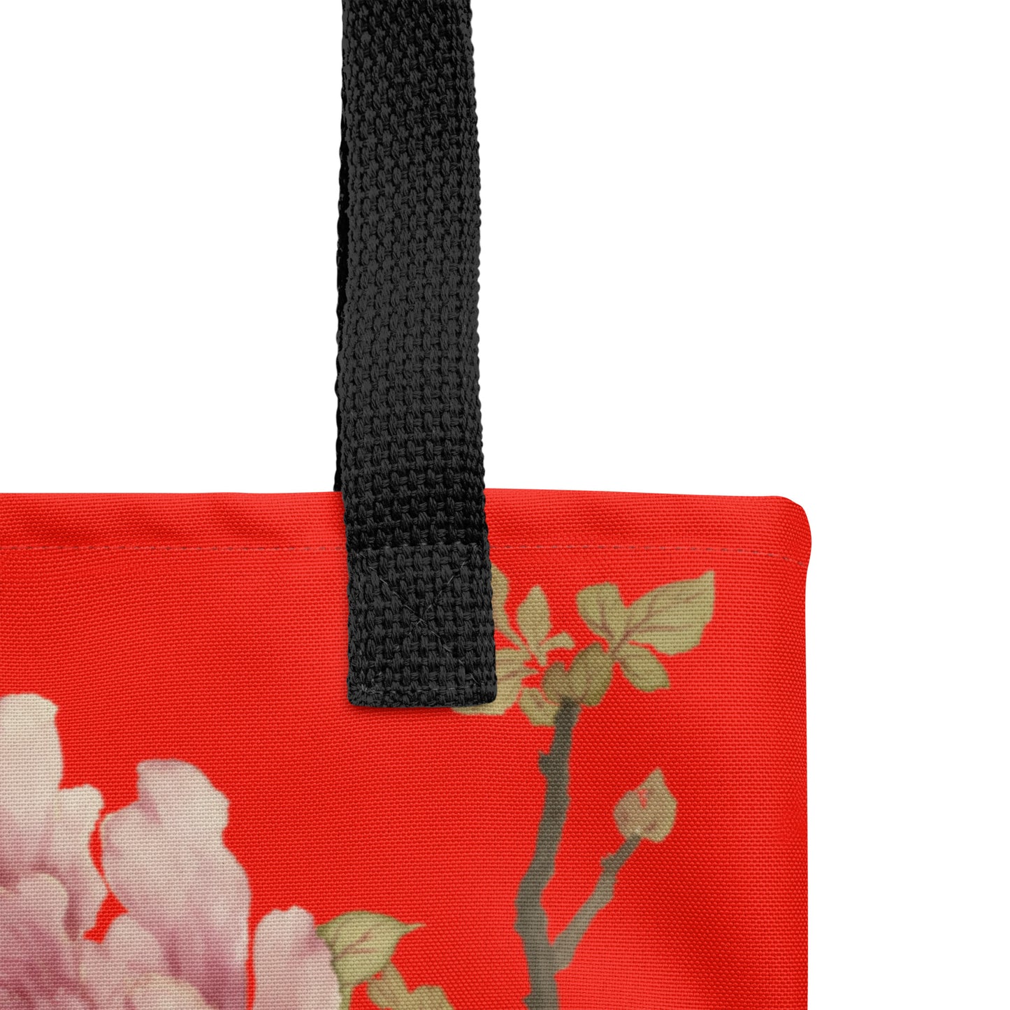 The Spirit of Flowers in Twelve Months｜Orchid and Tree Peony in Bloom｜Tote bag｜Garnet red