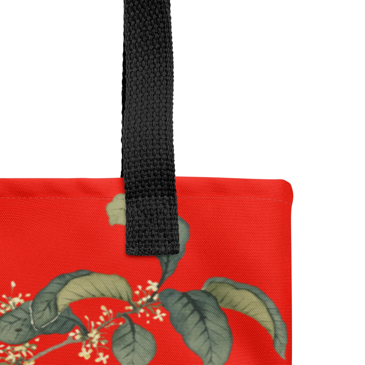 The Spirit of Flowers in Twelve Months｜Osmanthus and Crape Myrtle in Bloom｜Tote bag｜Garnet red