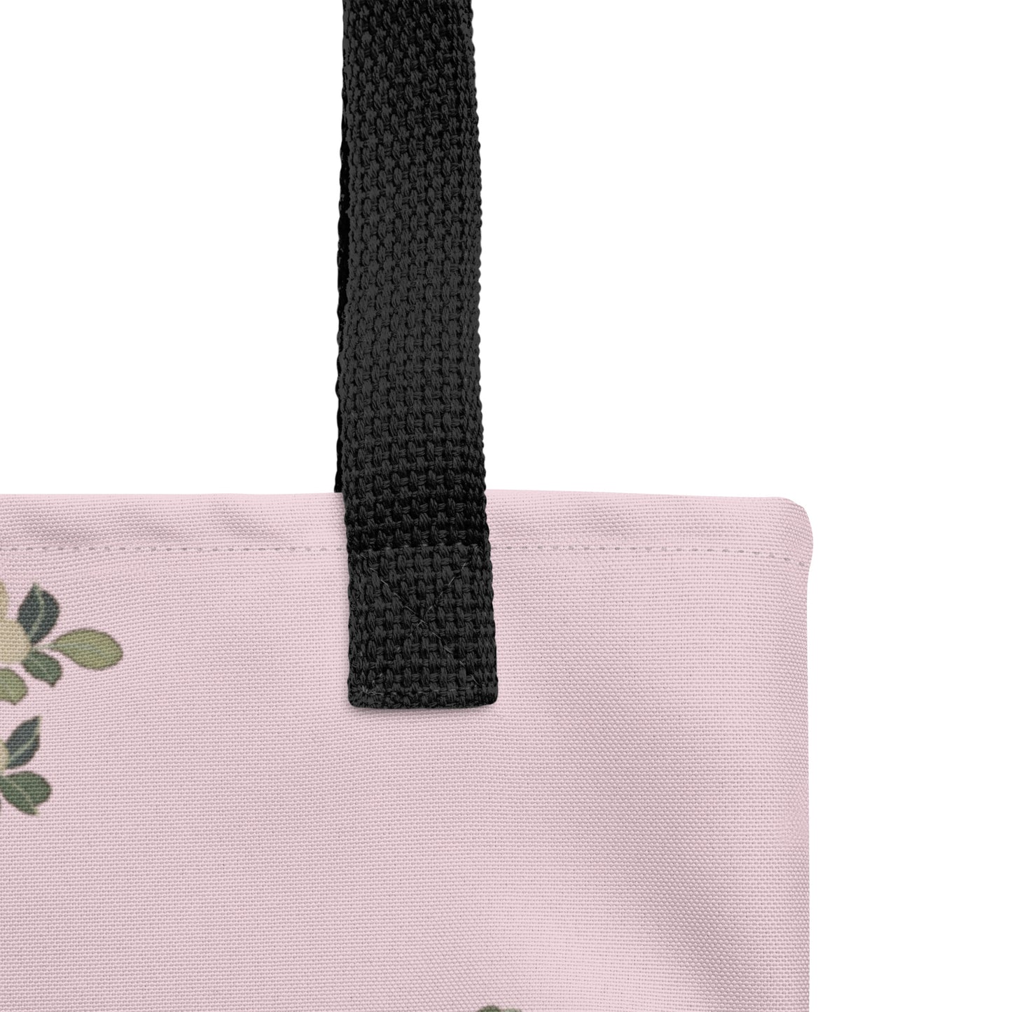 Kesi Flower Album｜White Plum Blossoms and Butterfly｜Tote bag｜Pale pinkish gray