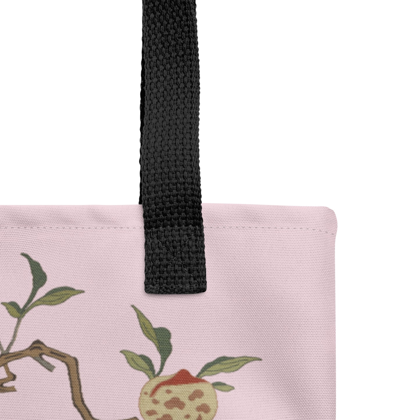 Kesi Flower Album｜Narcissus and Peaches｜Tote bag｜Pale pinkish gray