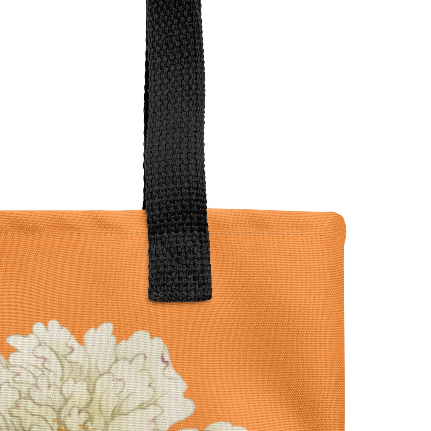 The Spirit of Flowers in Twelve Months｜Chinese Peony and Wisteria in Bloom｜Tote bag｜Orange