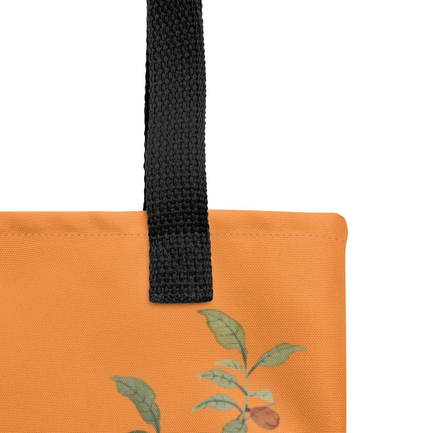 The Spirit of Flowers in Twelve Months｜Hollyhock and Pomegranate in Bloom｜Tote bag｜Orange