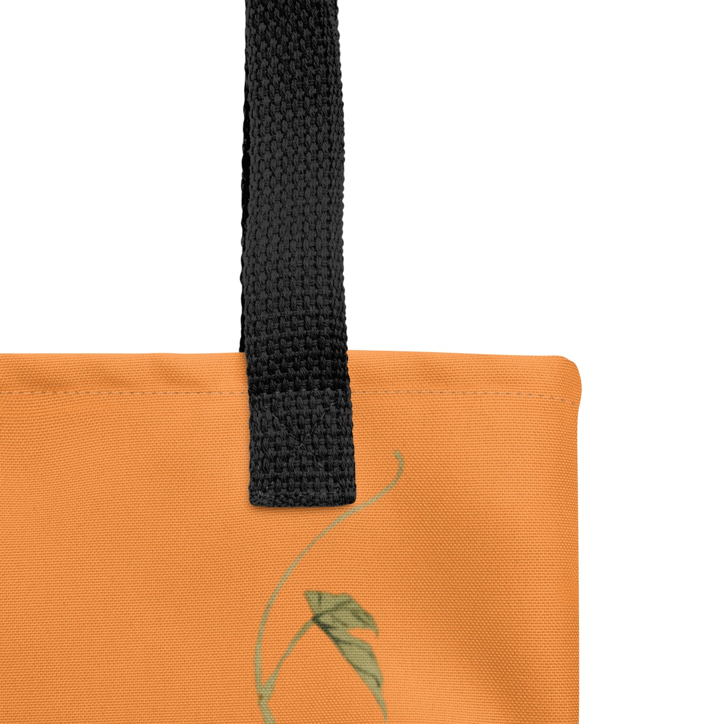 The Spirit of Flowers in Twelve Months｜Okra and White-edged Morning Glory in Bloom｜Tote bag｜Orange