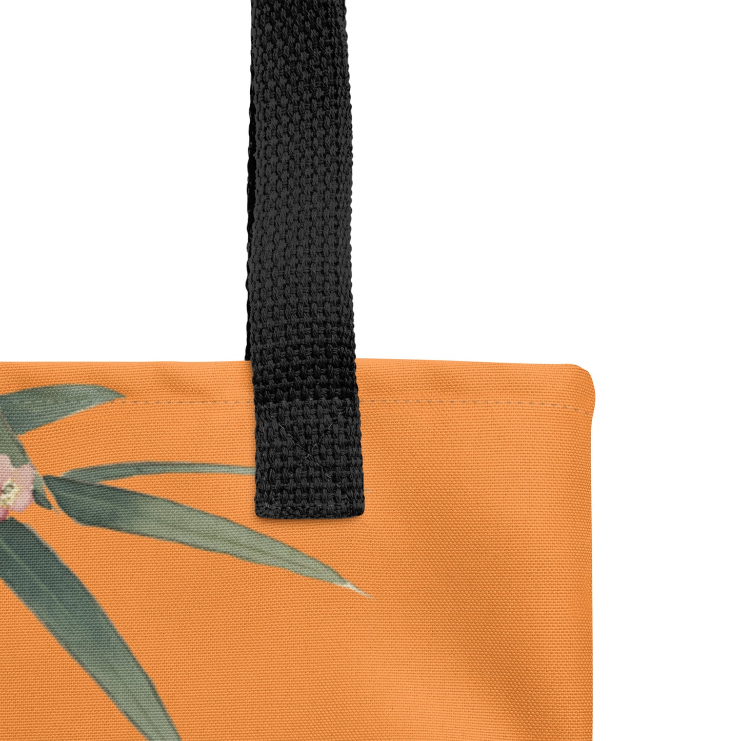 The Spirit of Flowers in Twelve Months｜Crimson Plum Blossom and Lush Green Bamboo｜Tote bag｜Orange