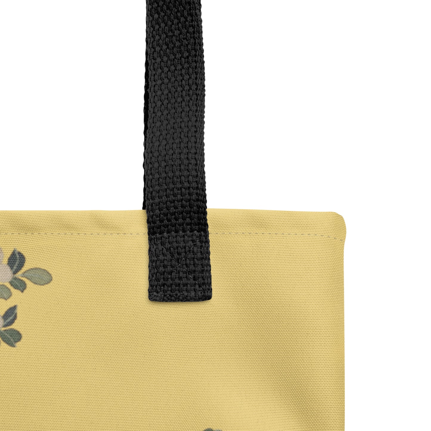 Kesi Flower Album｜White Plum Blossoms and Butterfly｜Tote bag｜Gold