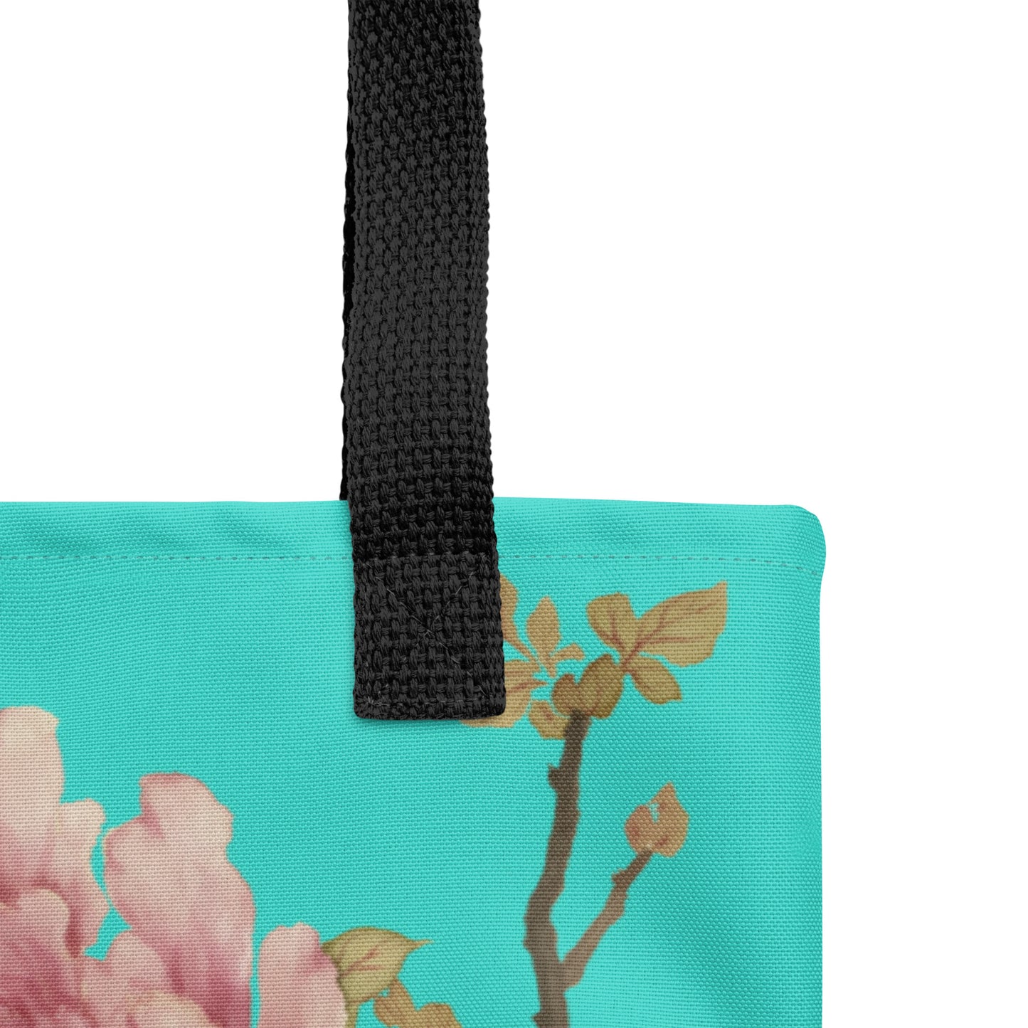 The Spirit of Flowers in Twelve Months｜Orchid and Tree Peony in Bloom｜Tote bag｜Turquoise