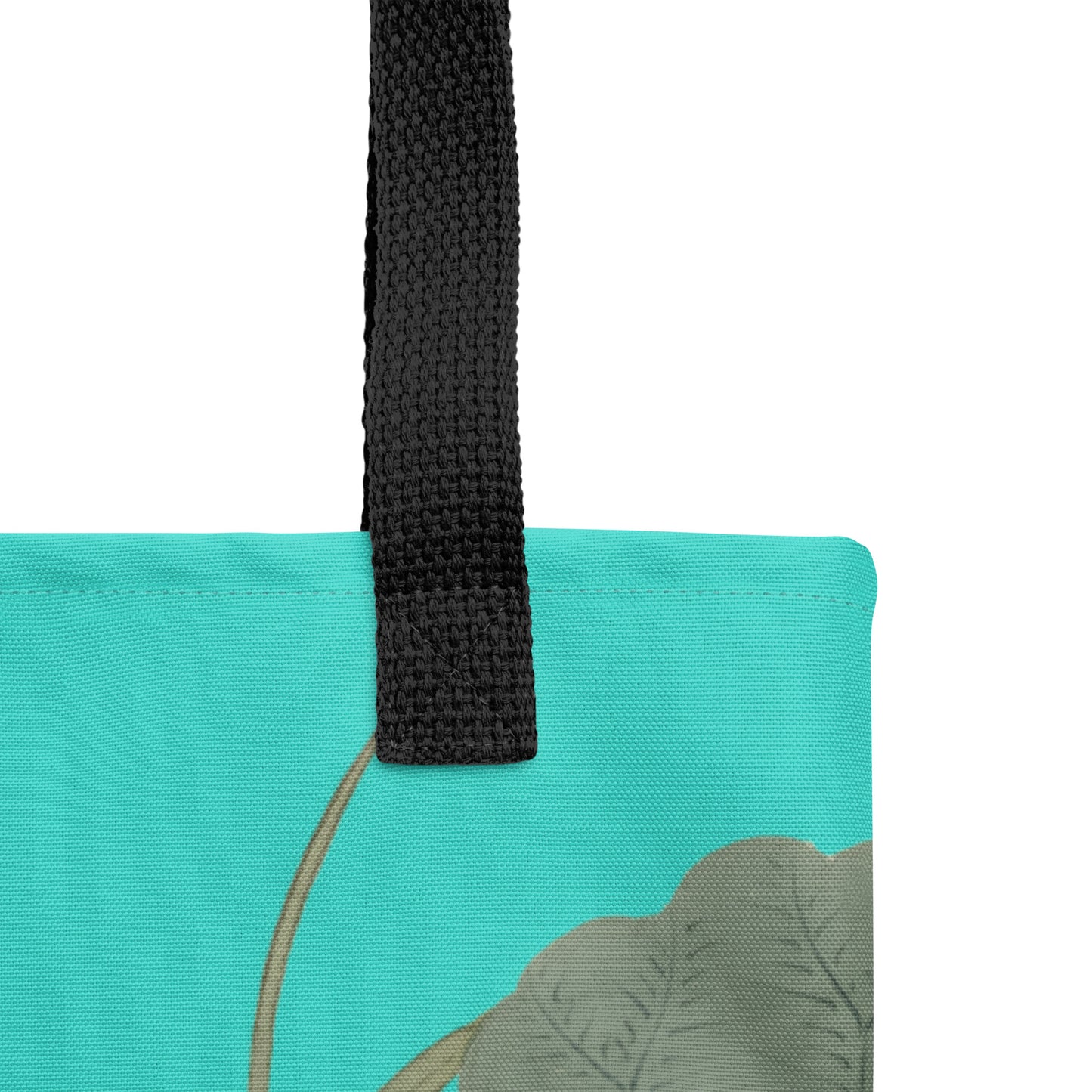 The Spirit of Flowers in Twelve Months｜Lotus in Bloom｜Tote bag｜Turquoise