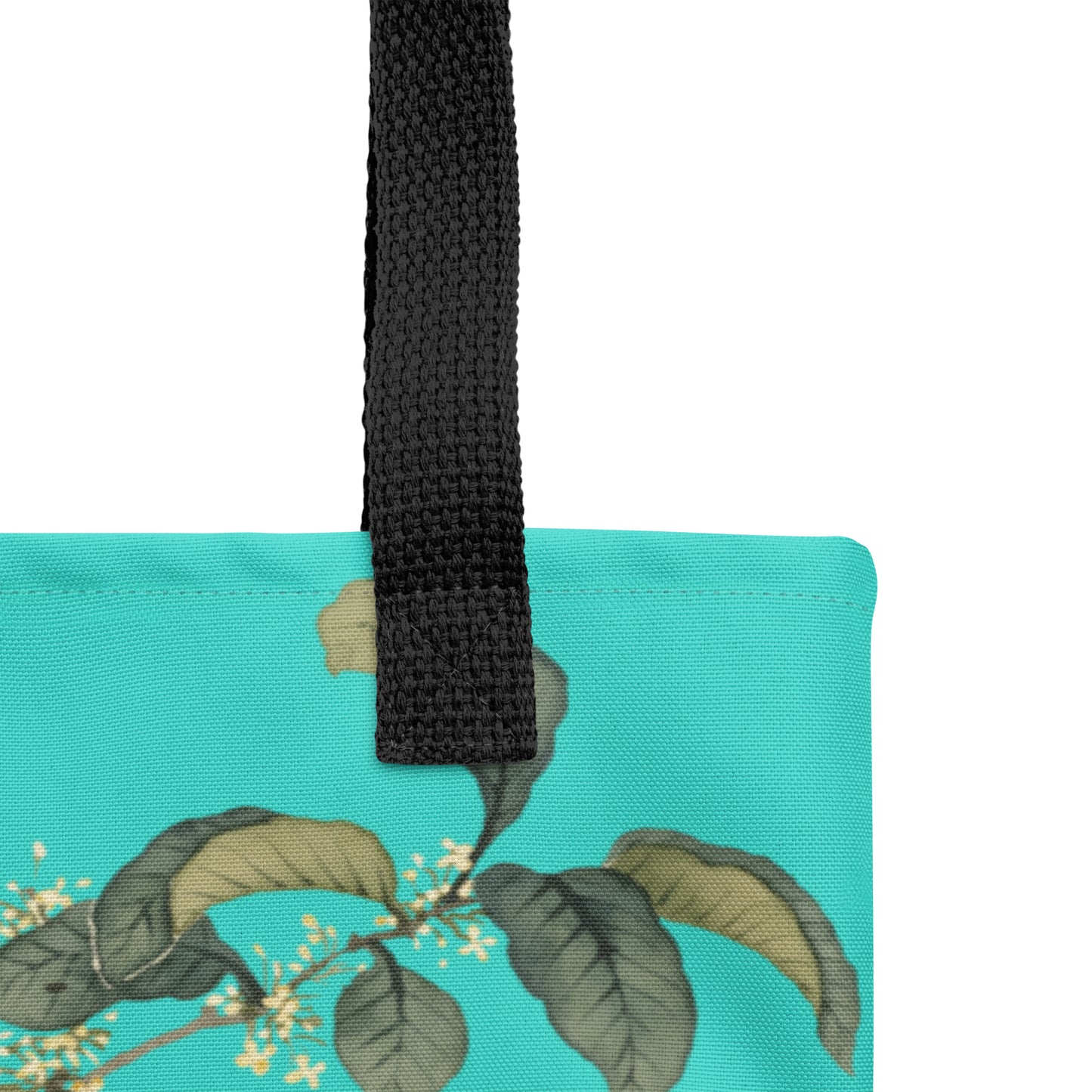 The Spirit of Flowers in Twelve Months｜Osmanthus and Crape Myrtle in Bloom｜Tote bag｜Turquoise