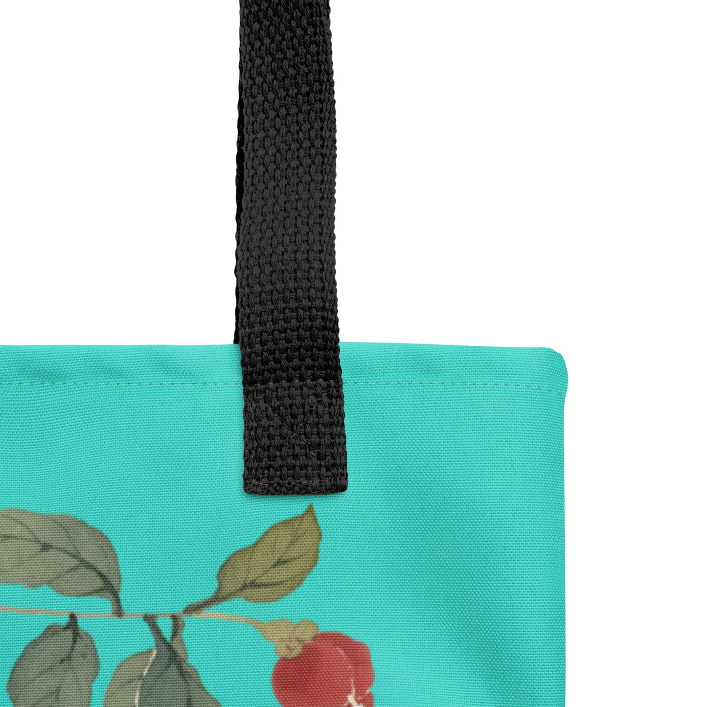 The Spirit of Flowers in Twelve Months｜Narcissus and Camelia in Bloom｜Tote bag｜Turquoise