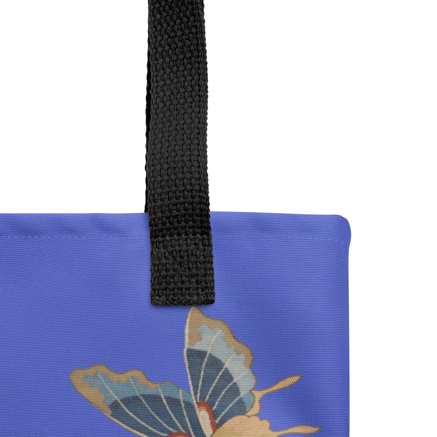 Kesi Flower Album｜Hibiscus and Begonia Blossoms｜Tote bag｜Royal blue