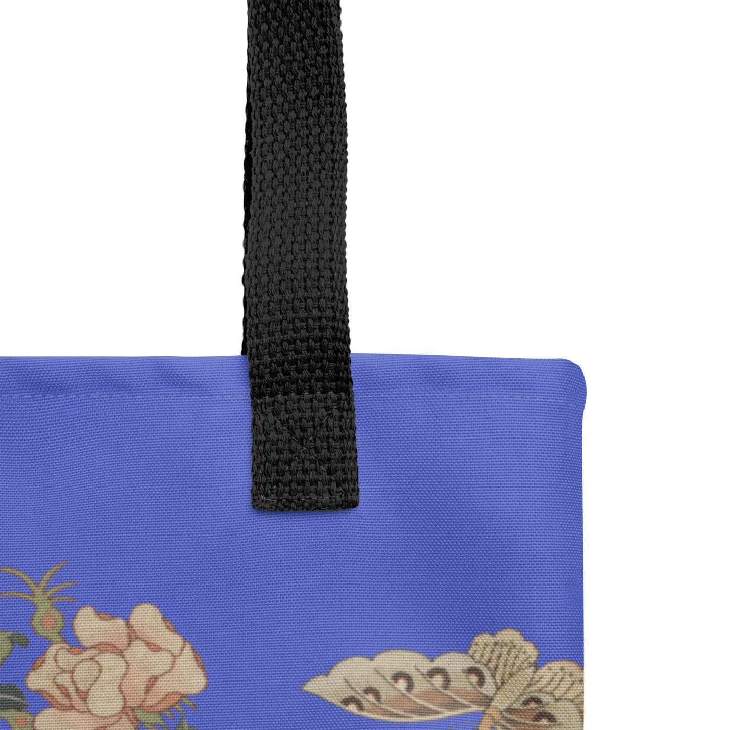 Kesi Flower Album｜Camellia and Butterfly｜Tote bag｜Royal blue