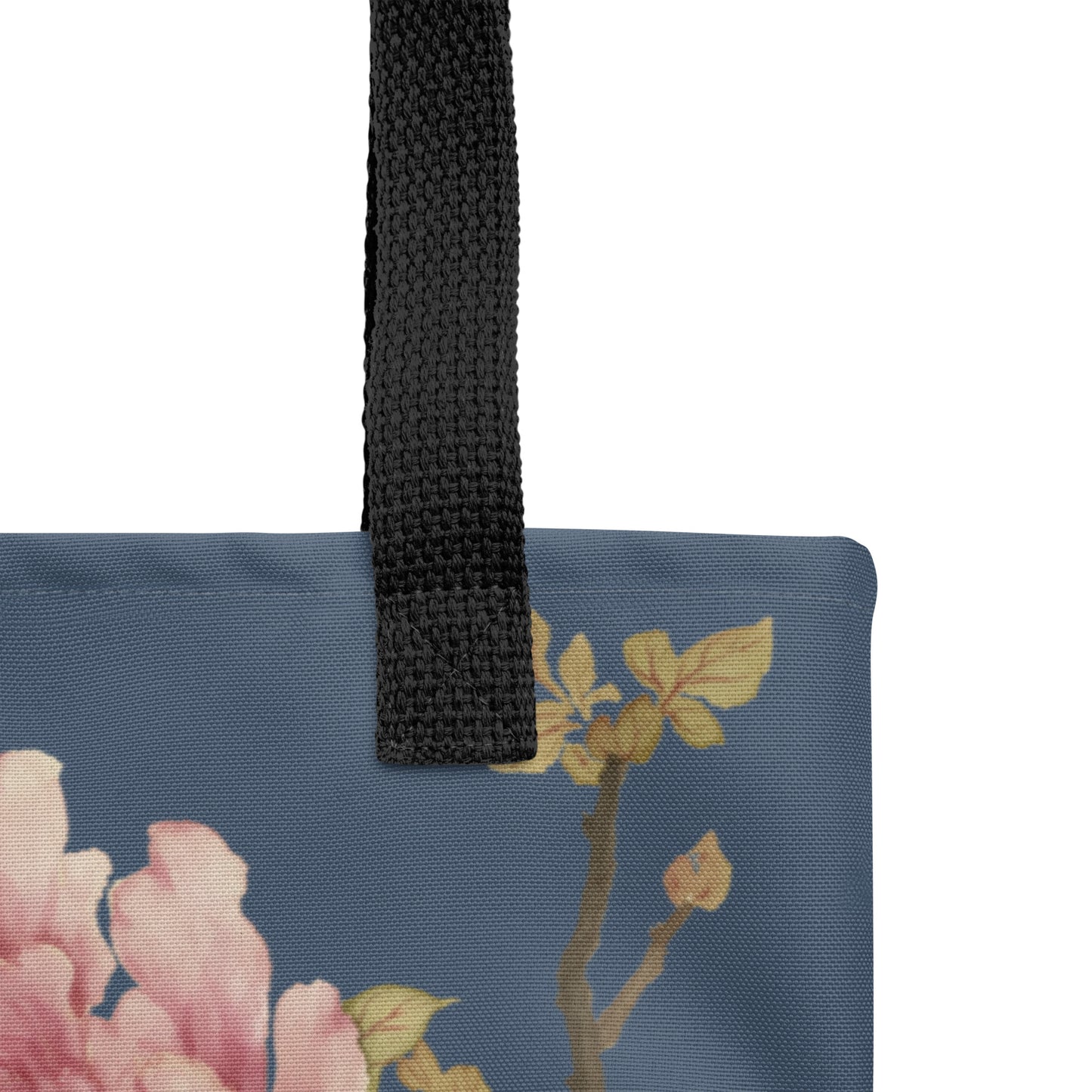 The Spirit of Flowers in Twelve Months｜Orchid and Tree Peony in Bloom｜Tote bag｜Dark blue