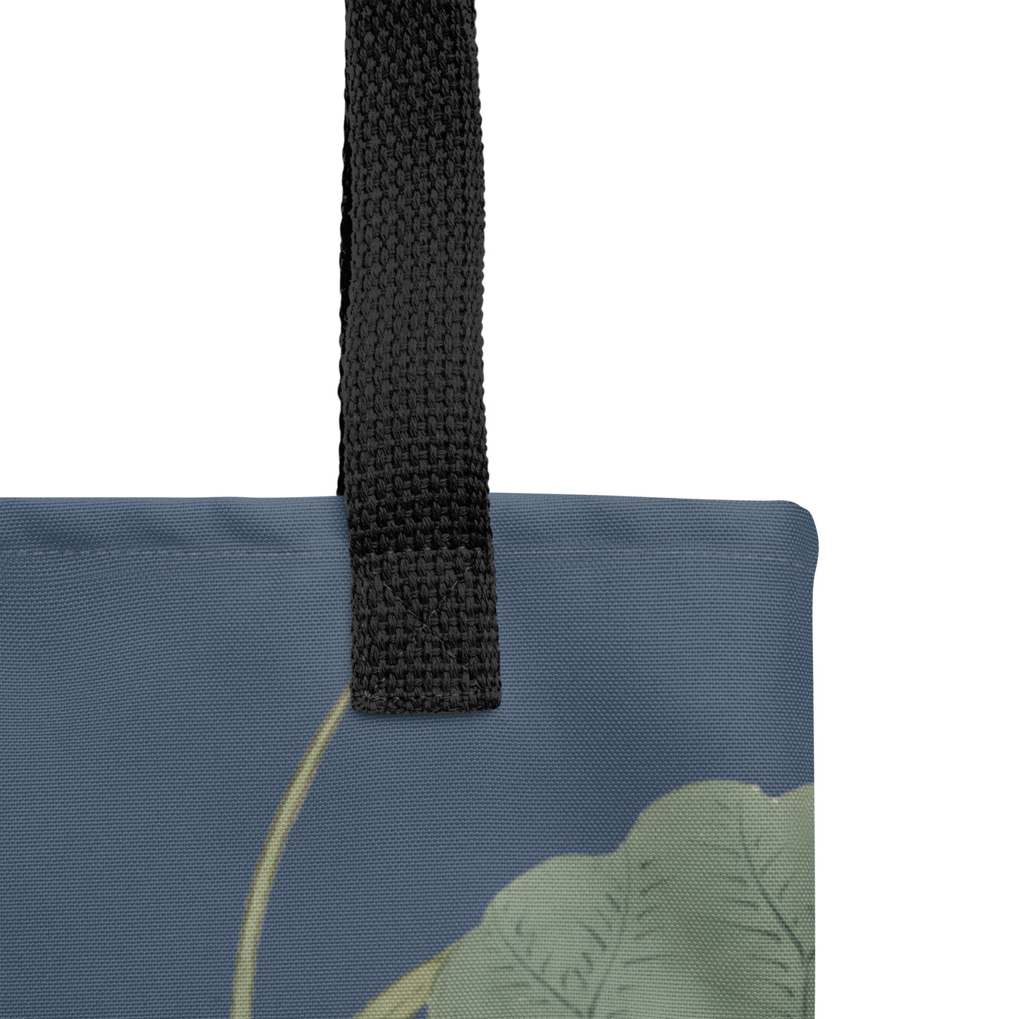 The Spirit of Flowers in Twelve Months｜Lotus in Bloom｜Tote bag｜Dark blue