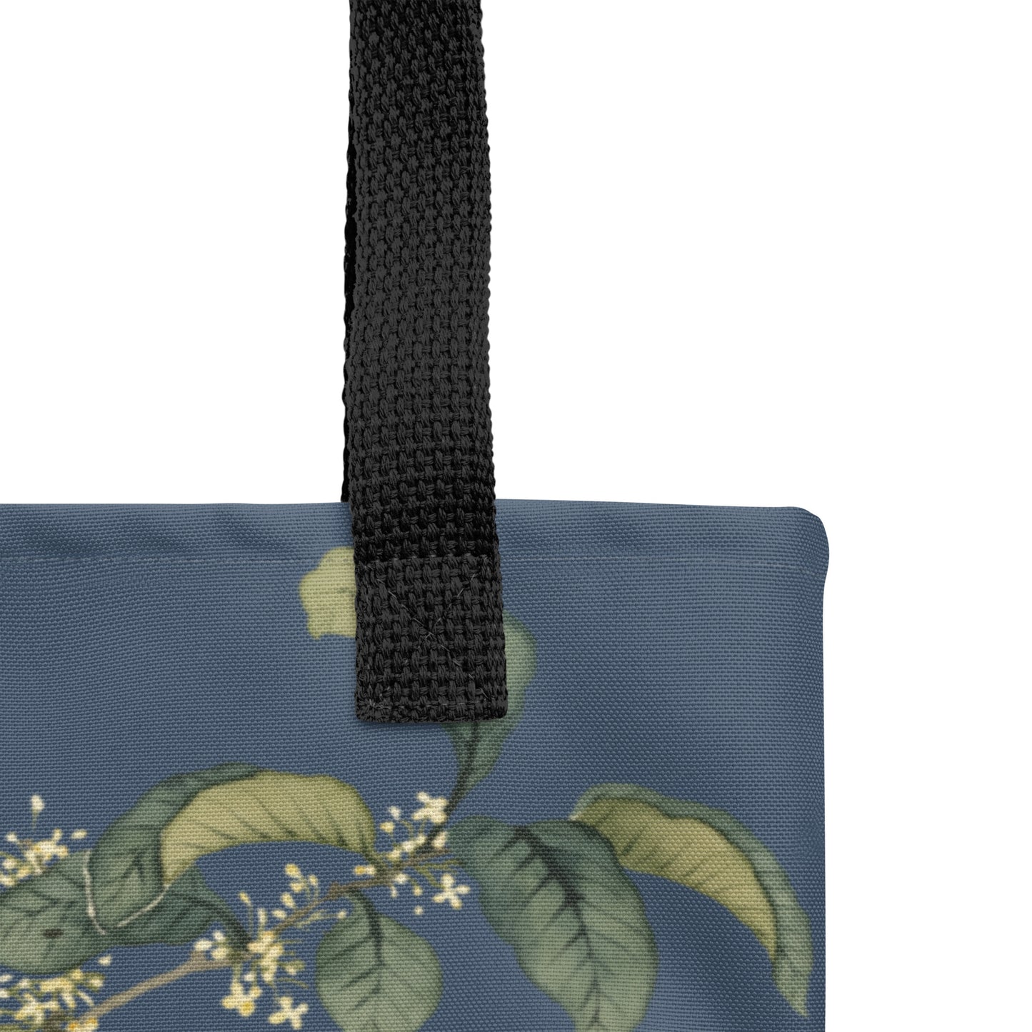 The Spirit of Flowers in Twelve Months｜Osmanthus and Crape Myrtle in Bloom｜Tote bag｜Dark blue