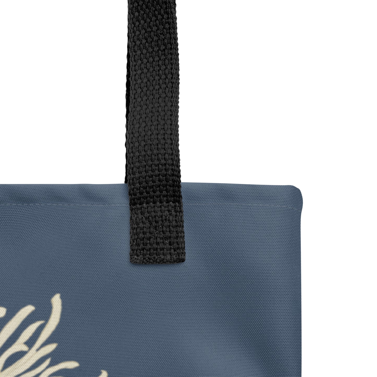 The Spirit of Flowers in Twelve Months｜Blooming Chrysanthemum and Maple Leaves｜Tote bag｜Dark blue