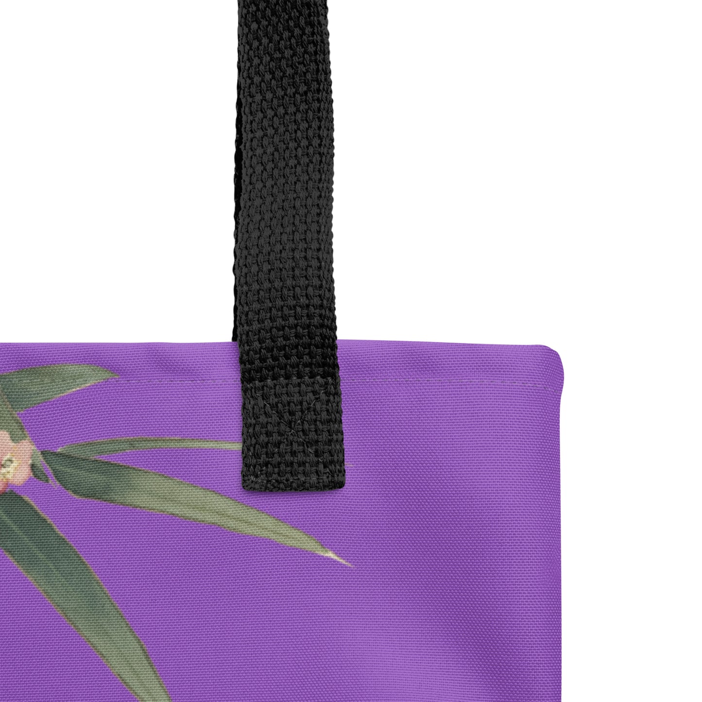 The Spirit of Flowers in Twelve Months｜Crimson Plum Blossom and Lush Green Bamboo｜Tote bag｜Purple