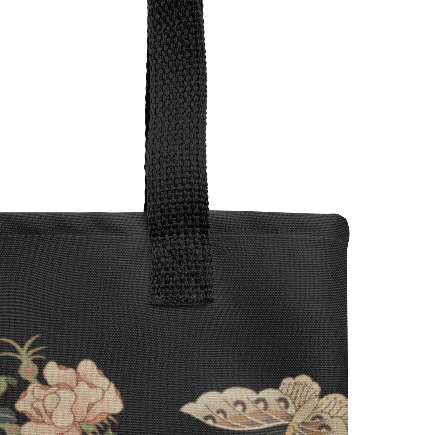 Kesi Flower Album｜Camellia and Butterfly｜Tote bag｜Black