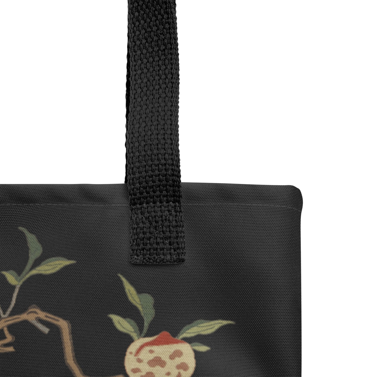 Kesi Flower Album｜Narcissus and Peaches｜Tote bag｜Black