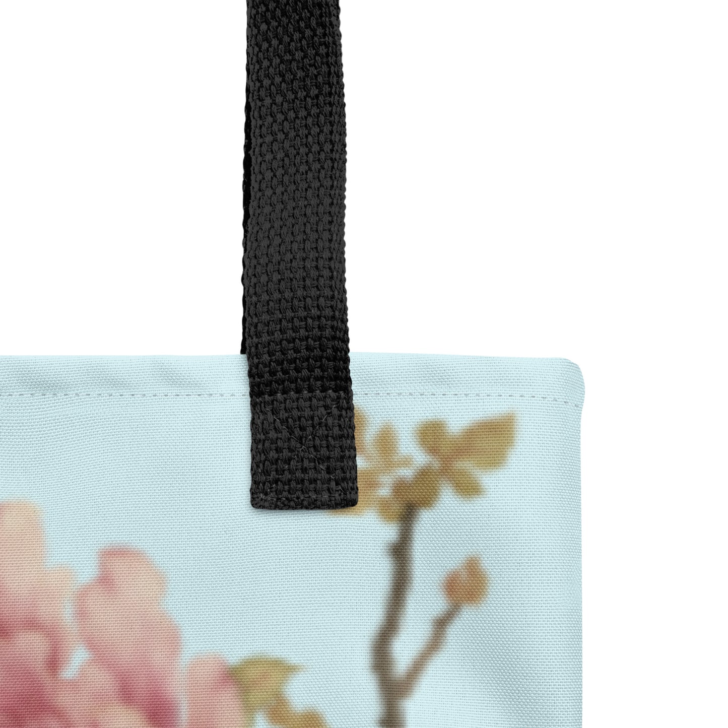 The Spirit of Flowers in Twelve Months｜Orchid and Tree Peony in Bloom｜Tote bag｜Aqua blue