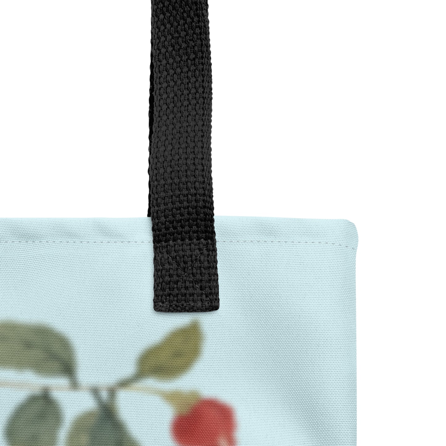 The Spirit of Flowers in Twelve Months｜Narcissus and Camelia in Bloom｜Tote bag｜Aqua blue