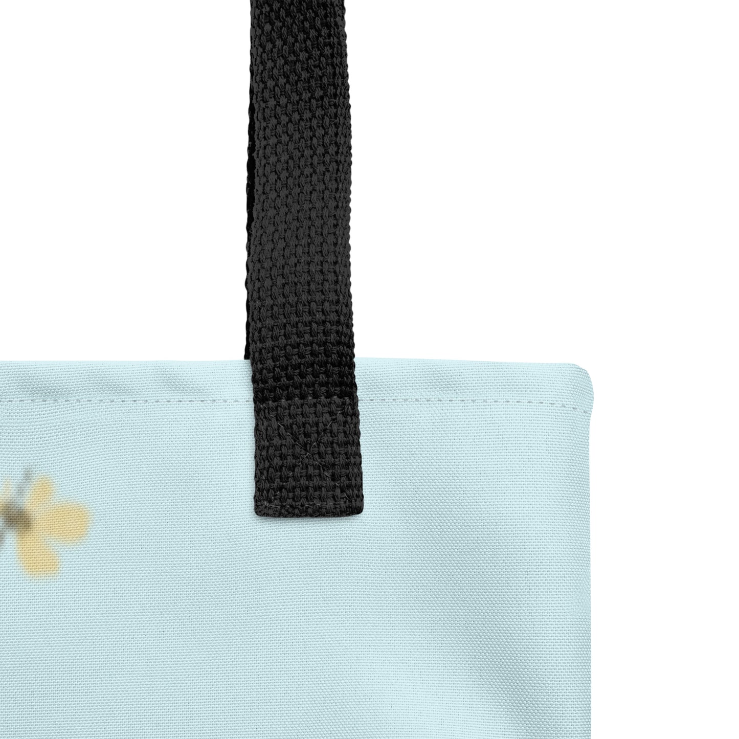 The Spirit of Flowers in Twelve Months｜Blooming Wintersweet and Heavenly Bamboo｜Tote bag｜Aqua blue