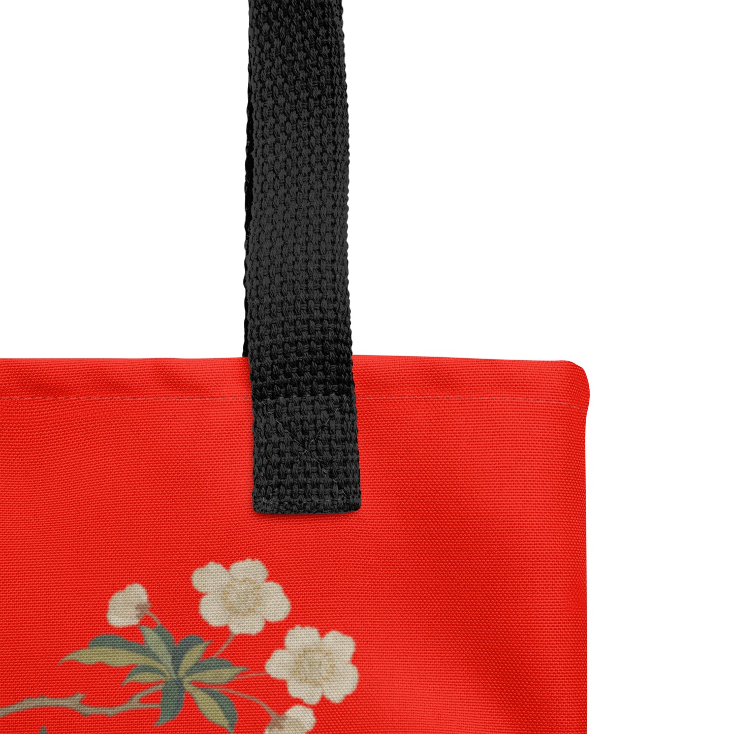 Kesi Flower Album｜Plum Blossoms and Butterfly｜Tote bag｜Garnet red