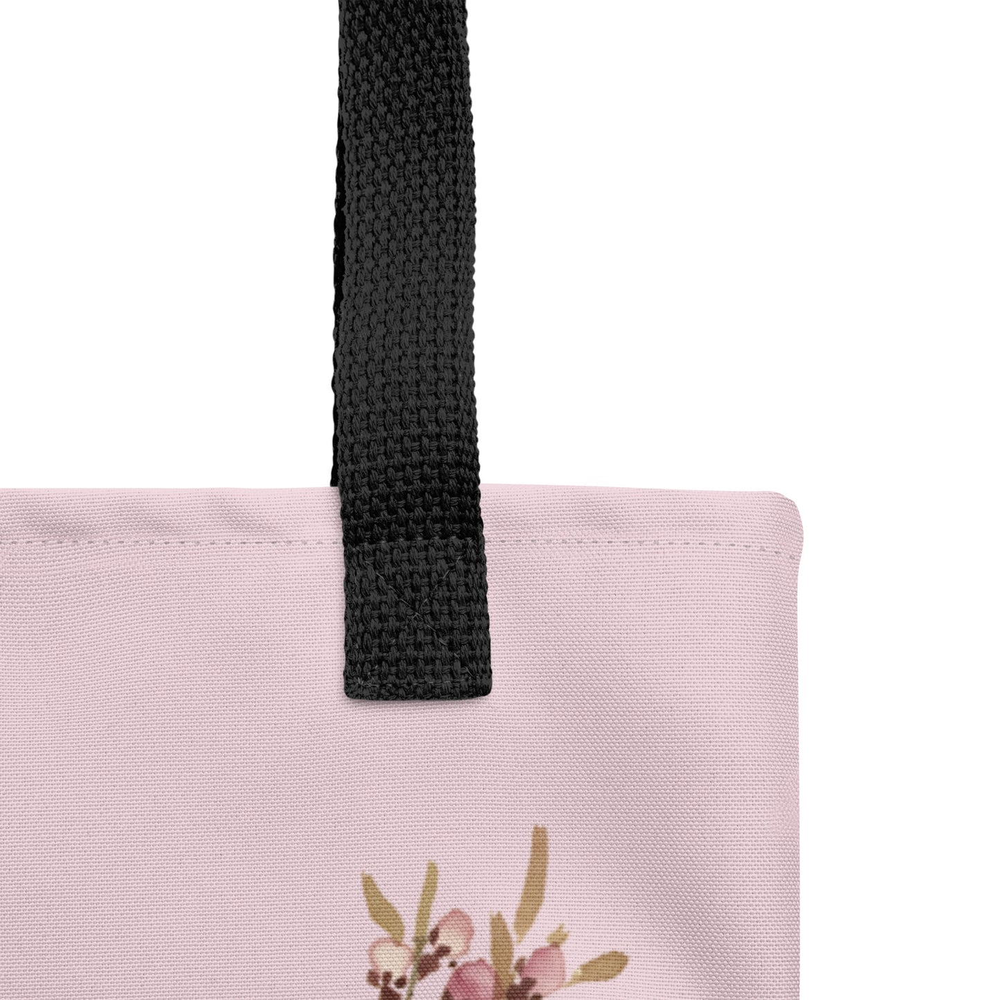 The Spirit of Flowers in Twelve Months｜Willow and Peach Blossom｜Tote bag｜Pale pinkish gray